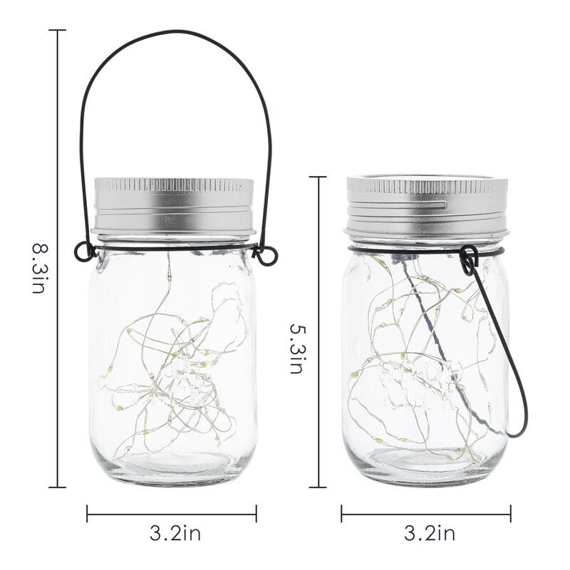 Solar Powered LED Outdoor Mason Jar Lantern (Set of 6)