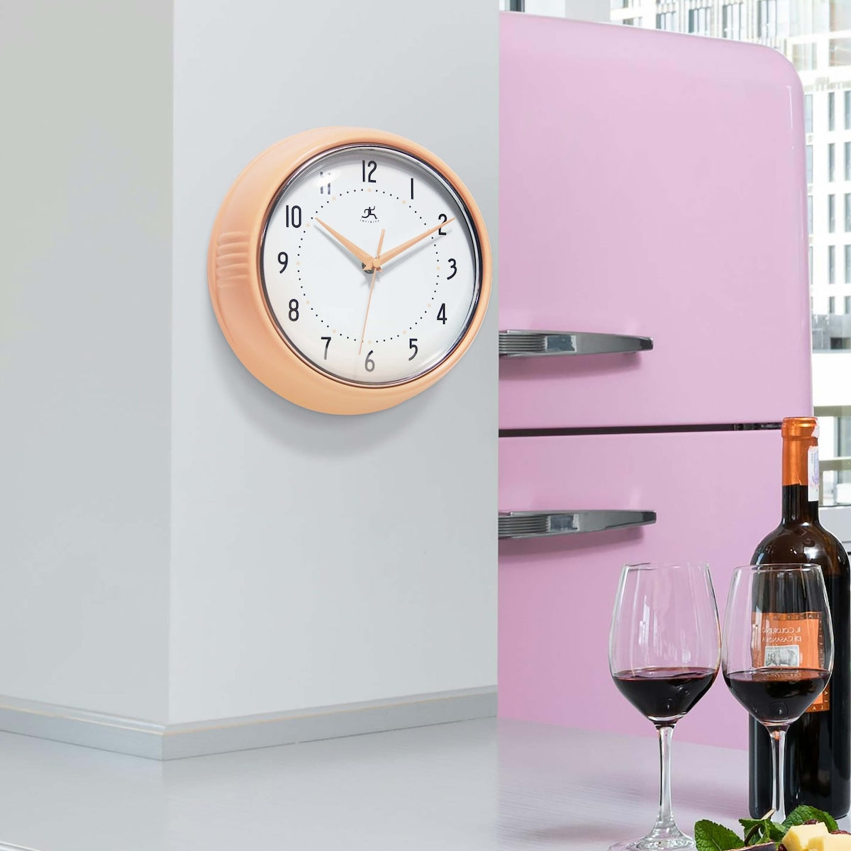 Round Retro Kitchen Wall Clock by Infinity Instruments