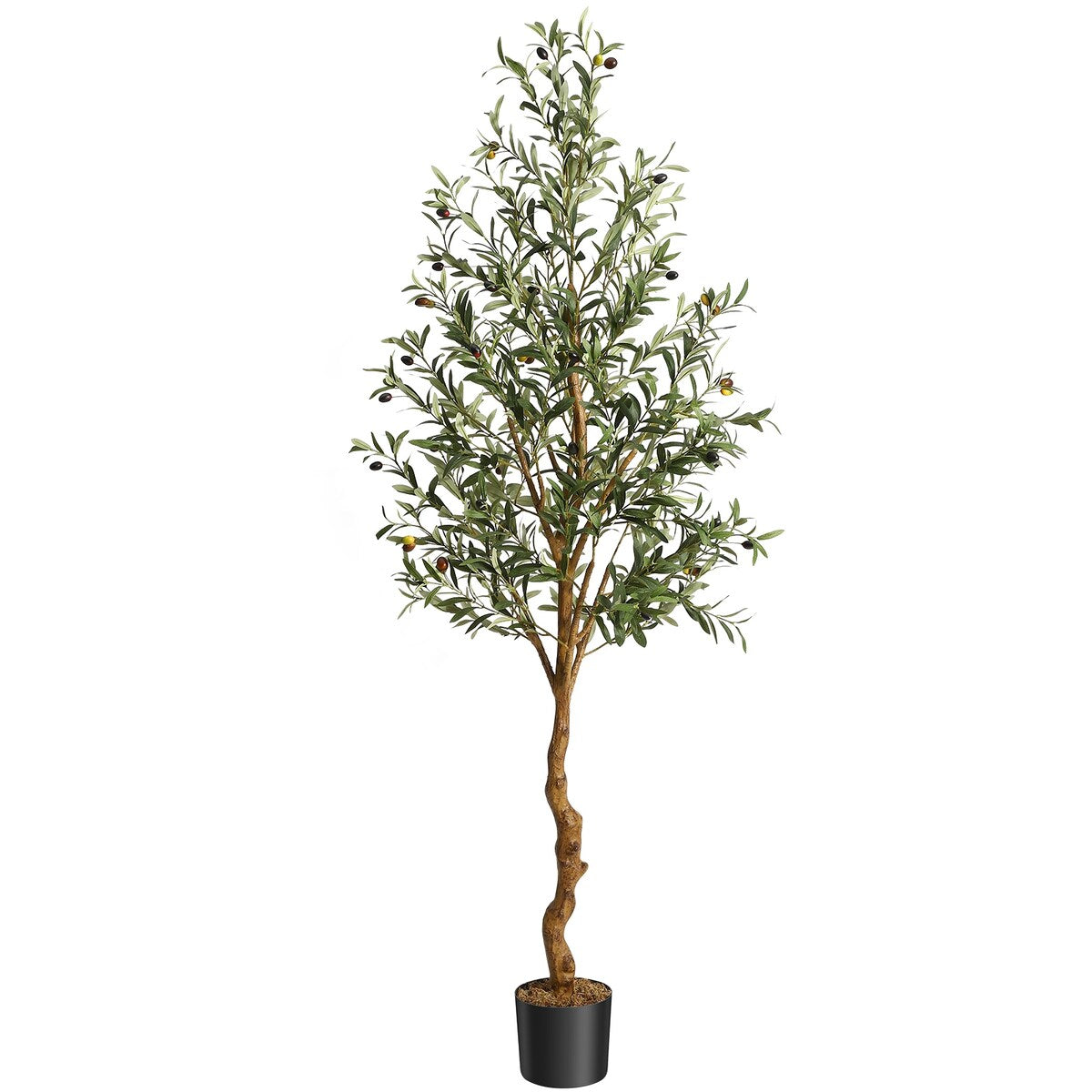 Artificial Olive Tree 6FT(72in) Tall Faux Silk Olive Trees - Green