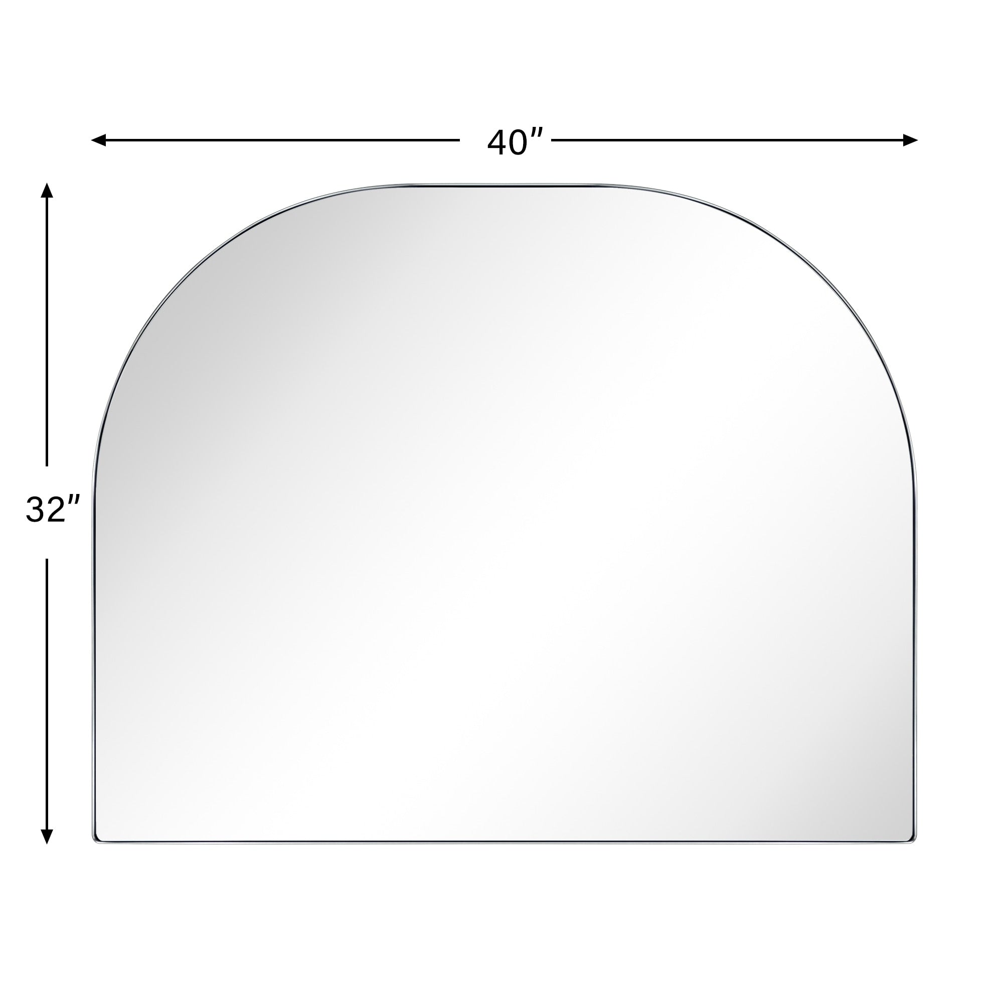 TEHOME Dezerae Large Arch Mirror for Mantel, 40'' W x 32'' H