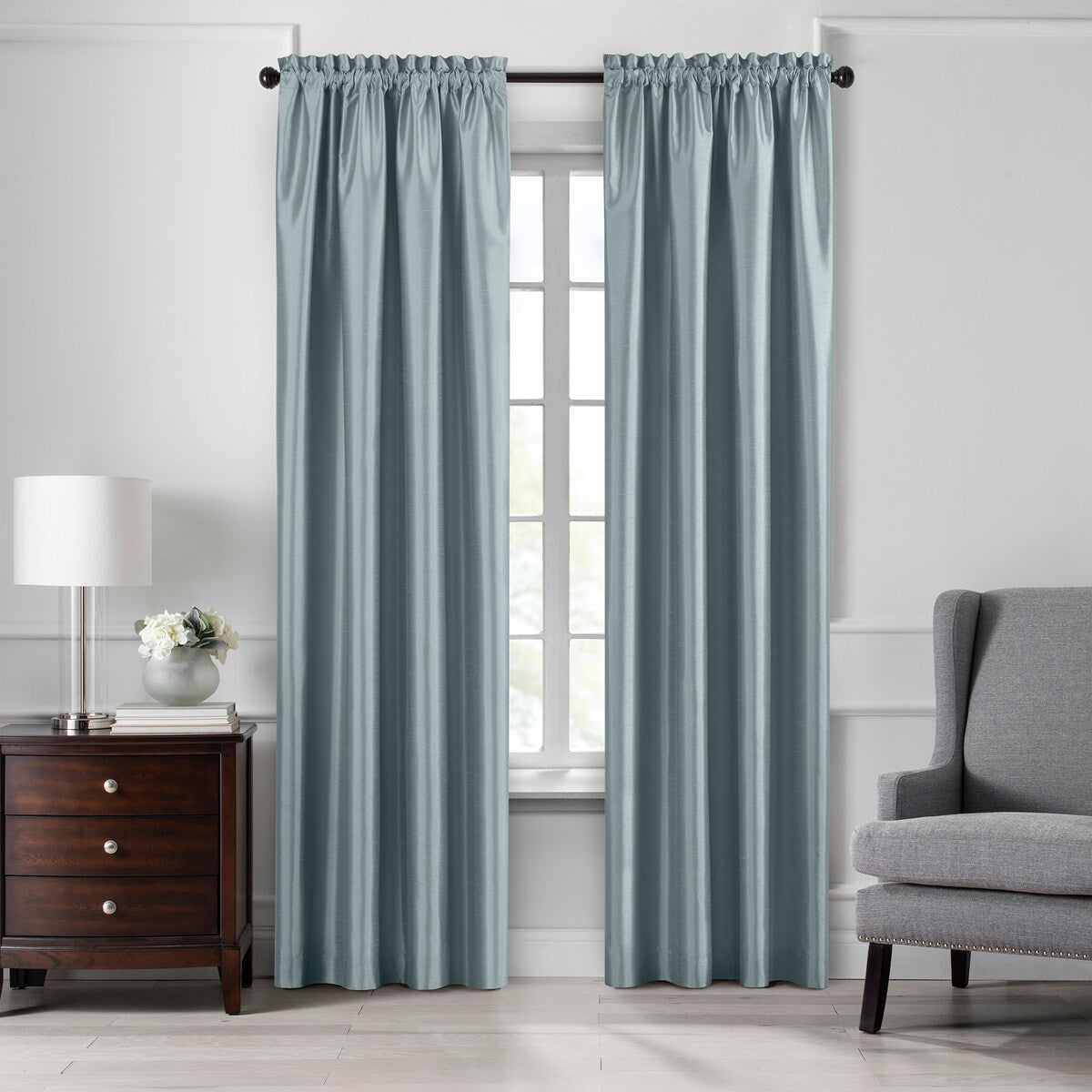 Colette Faux Silk Blackout Window Curtain