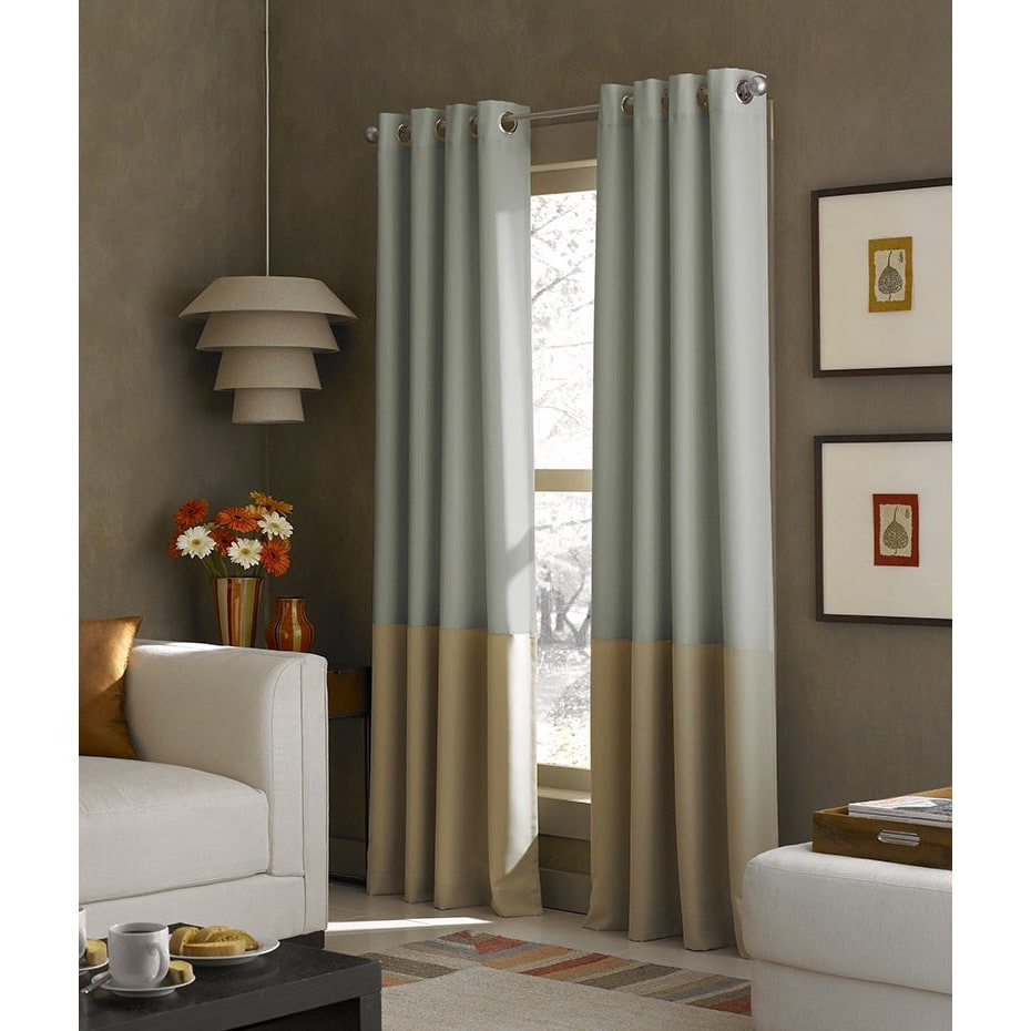 Kendall Color Block Grommet Curtain Panel