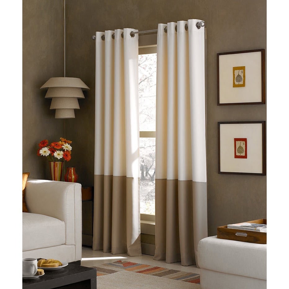 Kendall Color Block Grommet Curtain Panel