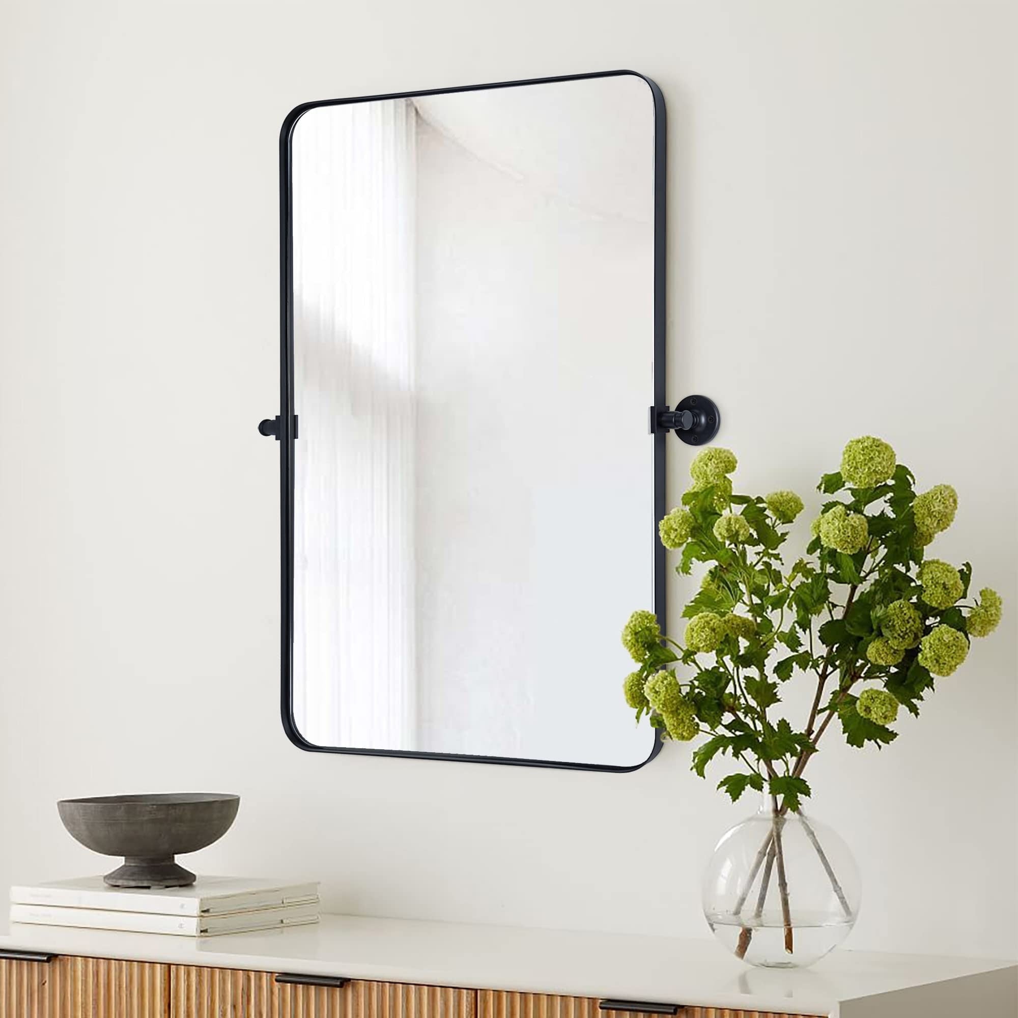 TEHOME Jonathan Rectangle Pivot Tilt Metal Wall Mirror