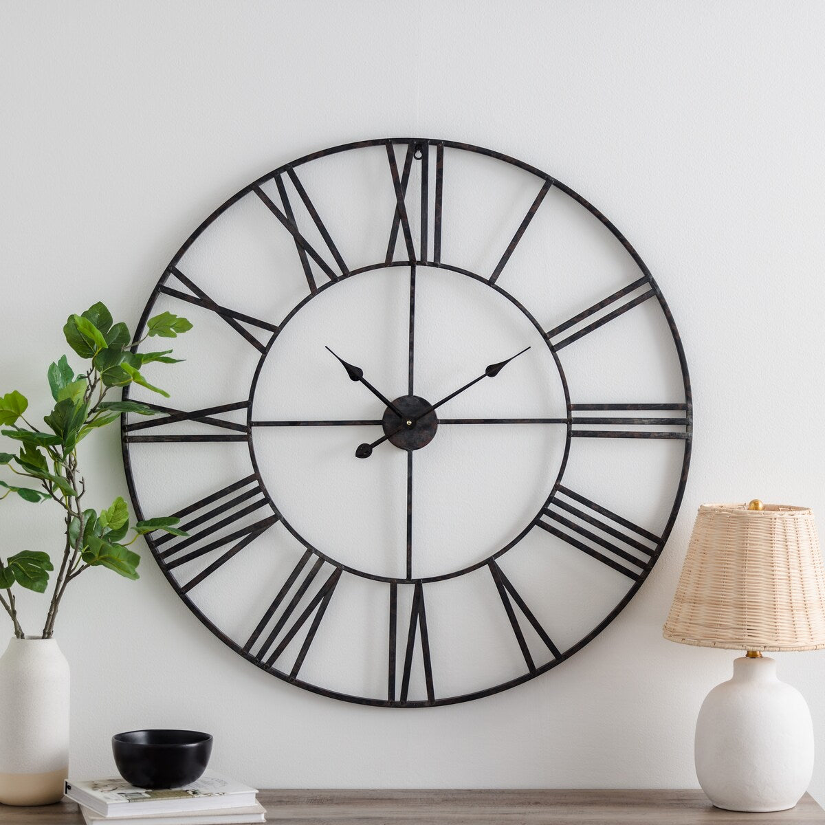 Solange Round Metal Wall Clock