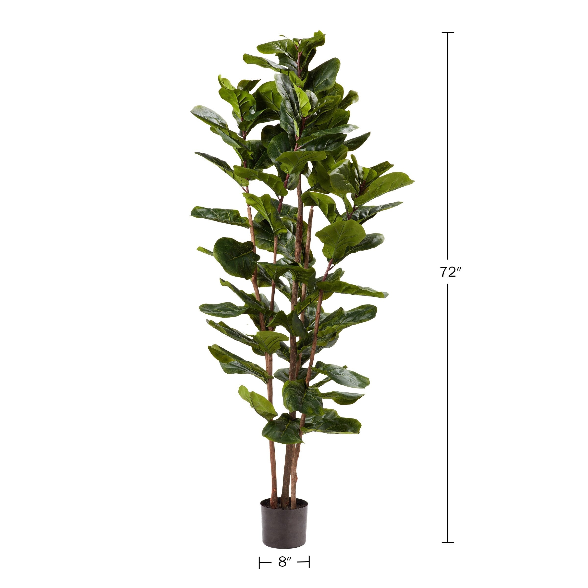 Pure Garden 6 Ft Artificial Fiddle Leaf Fig Tree Indoor/Outdoor Office