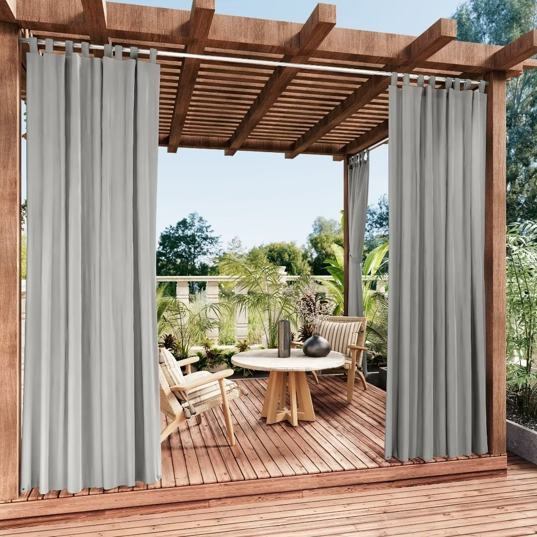 Outdoor Cabana Solid UV Protected Privacy Tab Top Panel