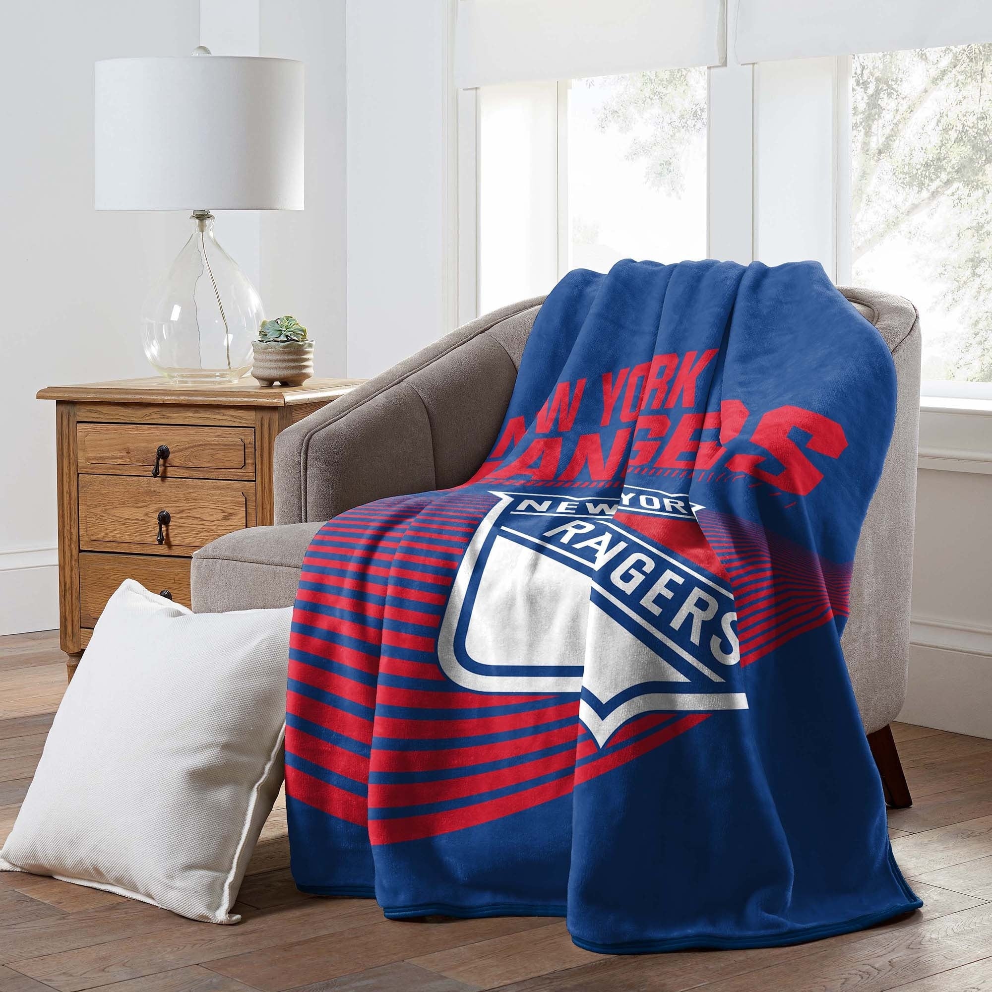 NHL New York Rangers 60 x 80 Raschel Throw Blanket