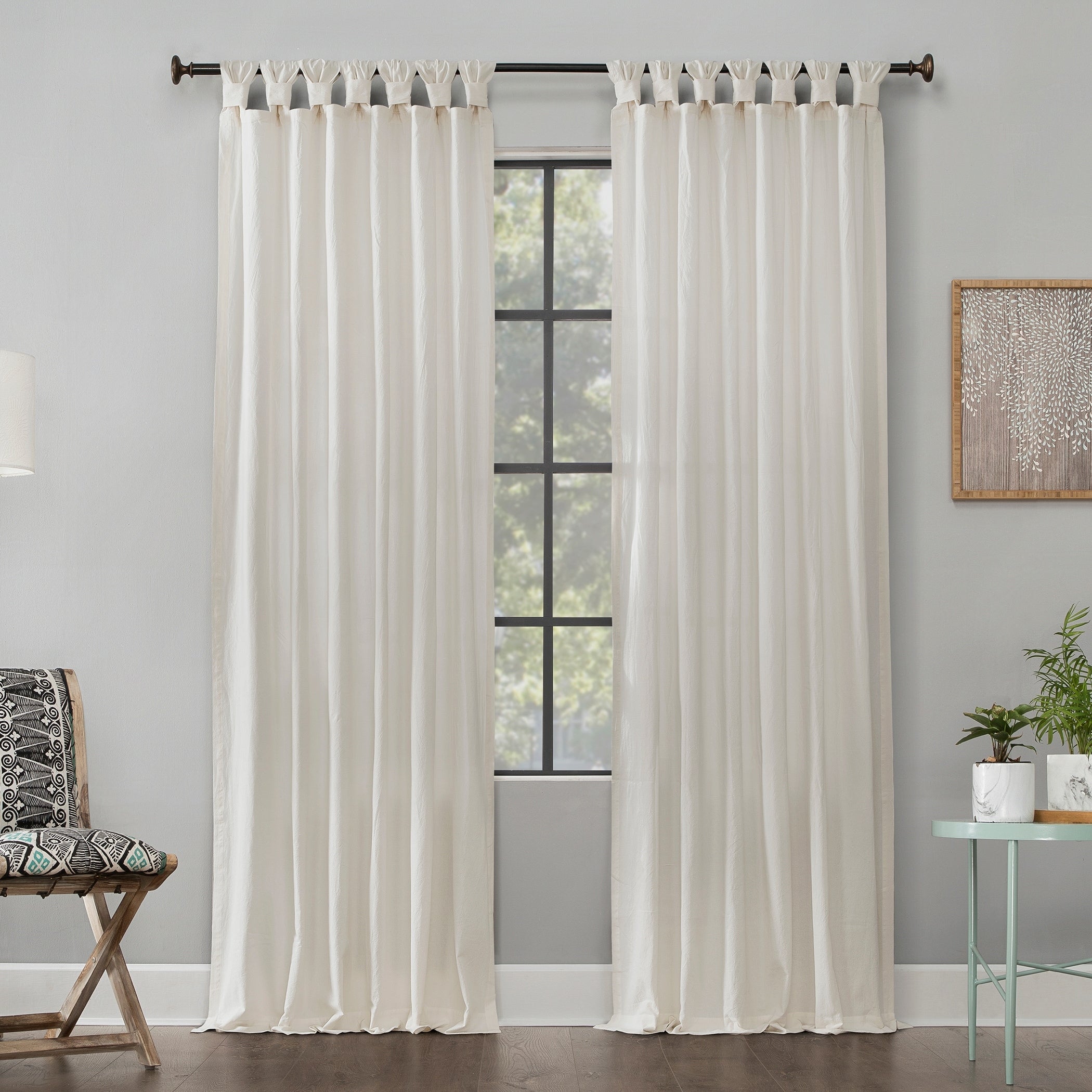 Archaeo Washed Cotton Twist Tab Curtain, Single Panel