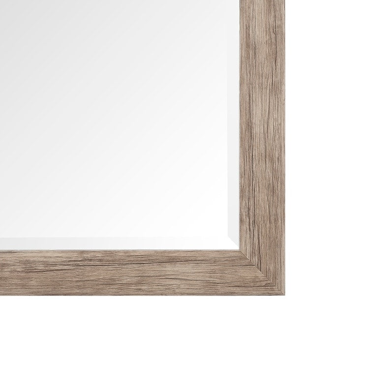 Rustic Full-Length Floor Mirror - 66 x 32 Rectangular Wood Frame Full Body Mirror for Living room, Bedroom