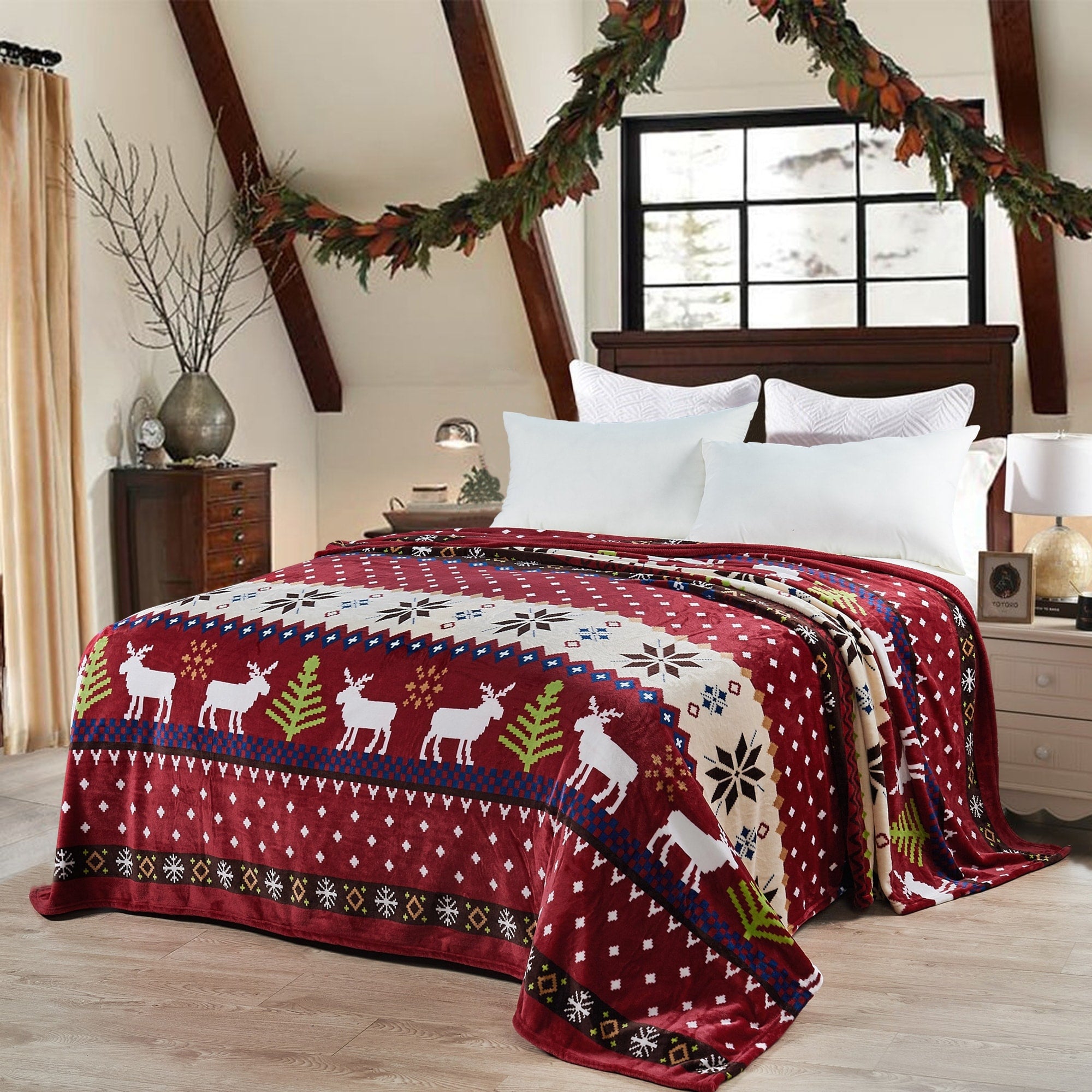 Serenta Printed Christmas Flannel Fleece Blanket