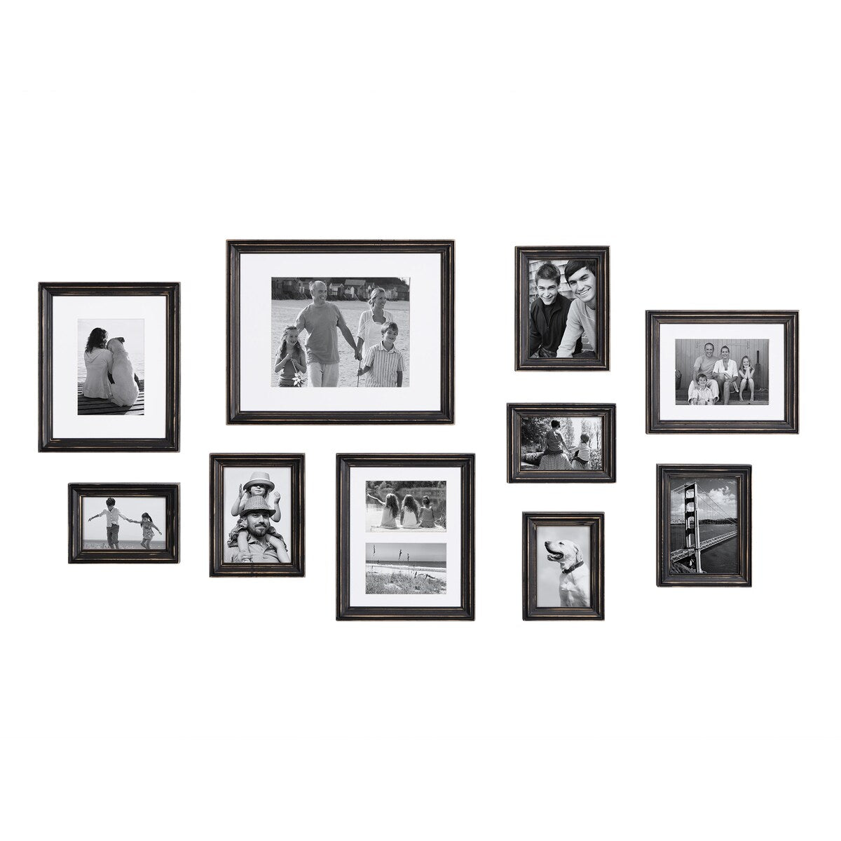 Kate and Laurel Bordeaux 10-piece Wood Gallery Wall Picture Frame Set