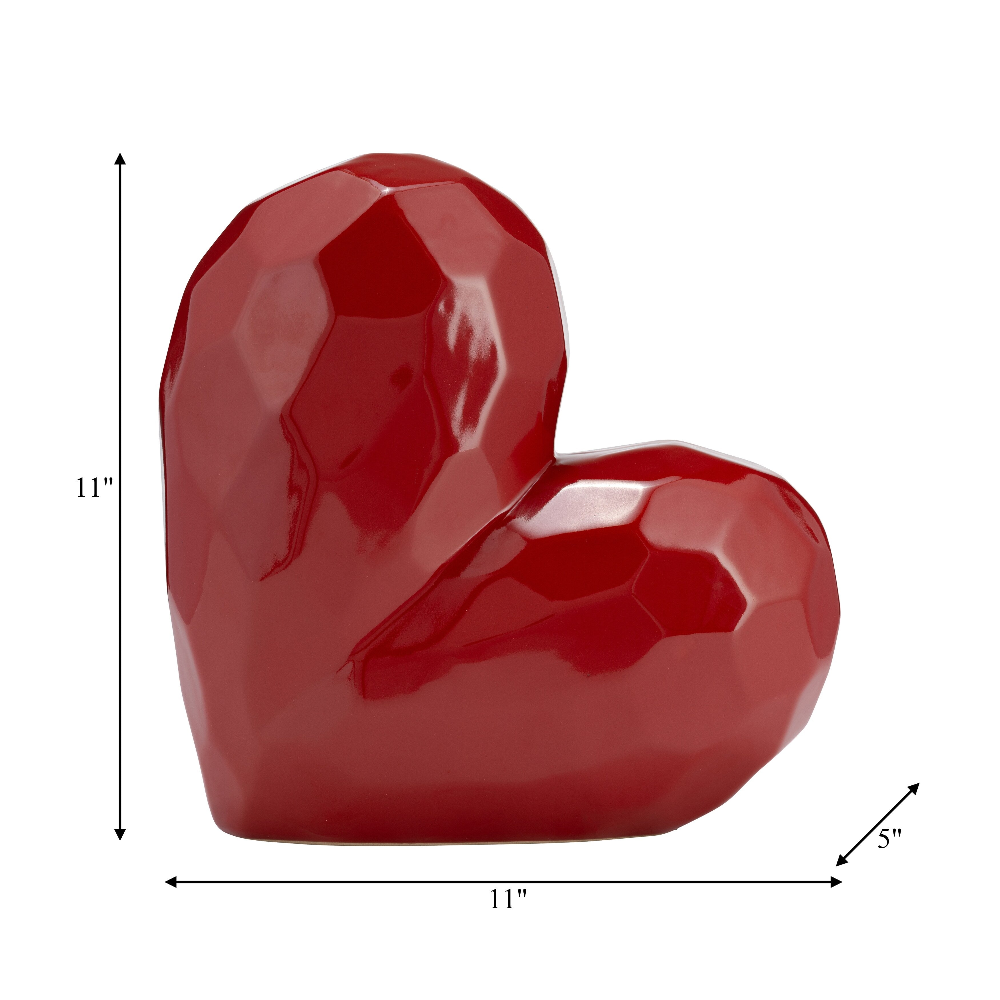 Sagebrook Home's Contemporary Heart Novelty Sculpture