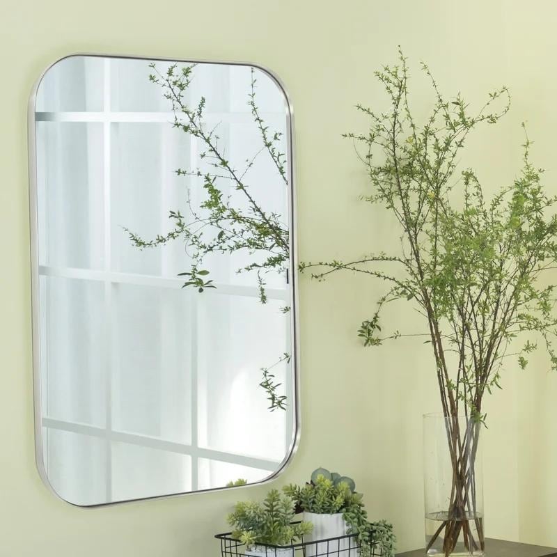 TEHOME Mid-Century Modern Chic Metal Rounded Wall Mirrors