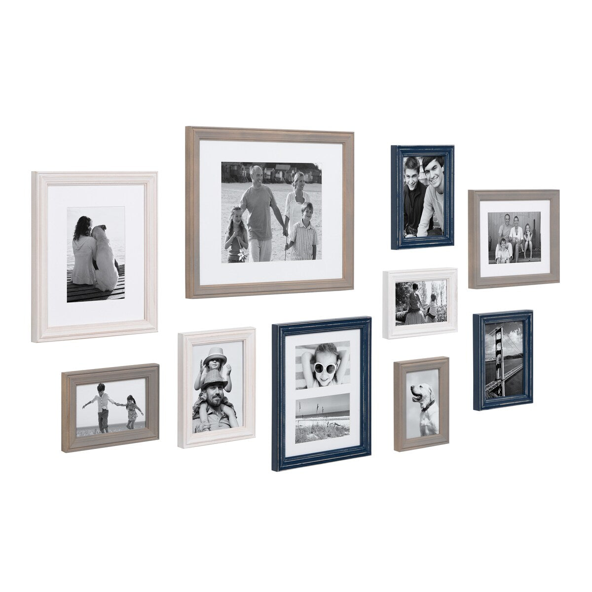 Kate and Laurel Bordeaux 10-piece Wood Gallery Wall Picture Frame Set