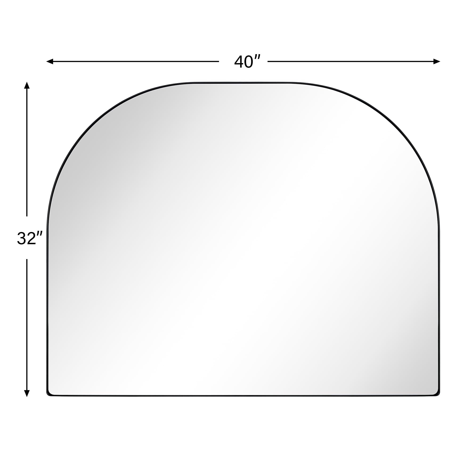 TEHOME Dezerae Large Arch Mirror for Mantel, 40'' W x 32'' H