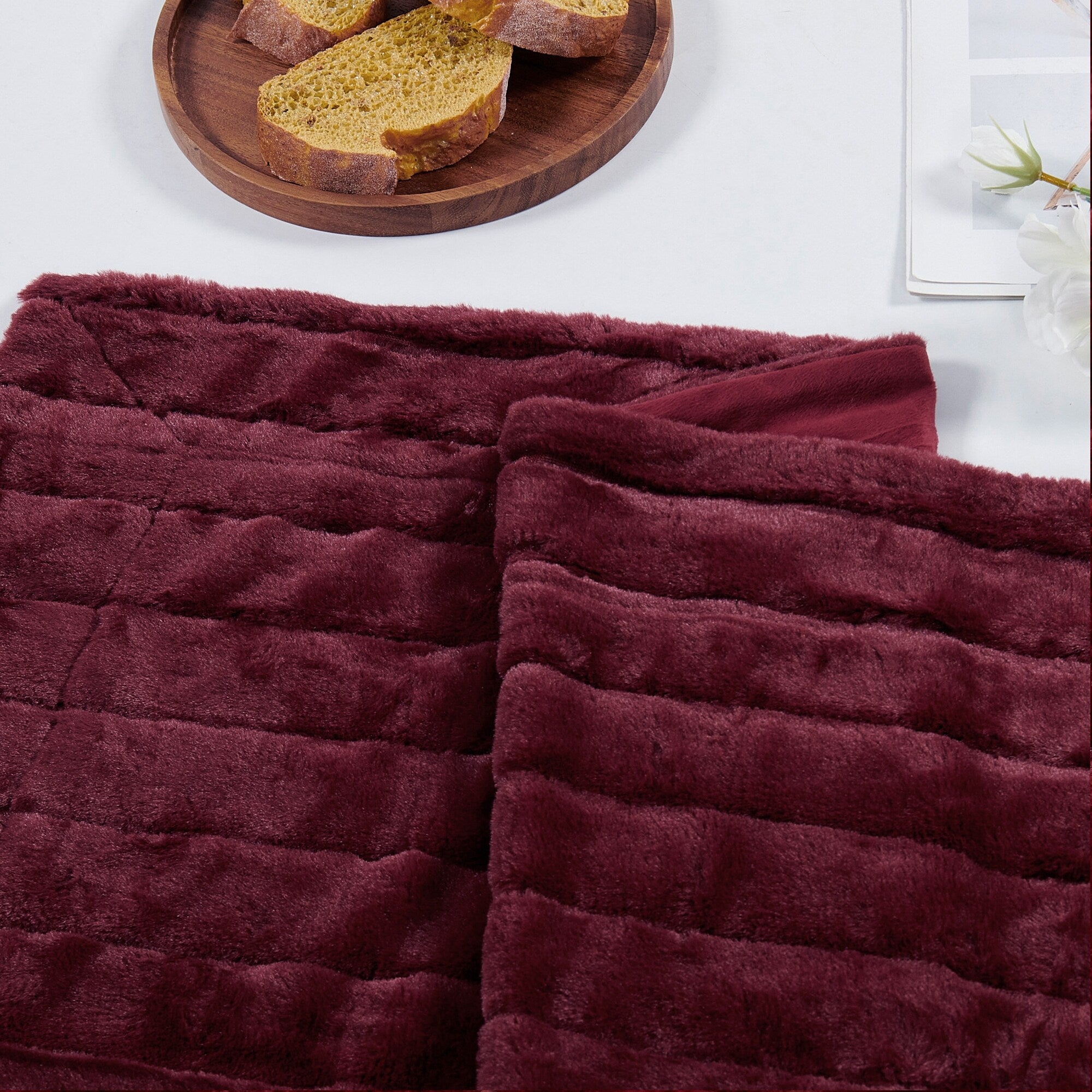 FakeFur Throw & 2 Pillow Shell Combo Set