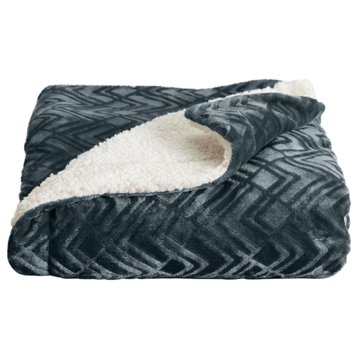 Luxurious Velvet Plush Fleece Reversible Sherpa Bed Blanket