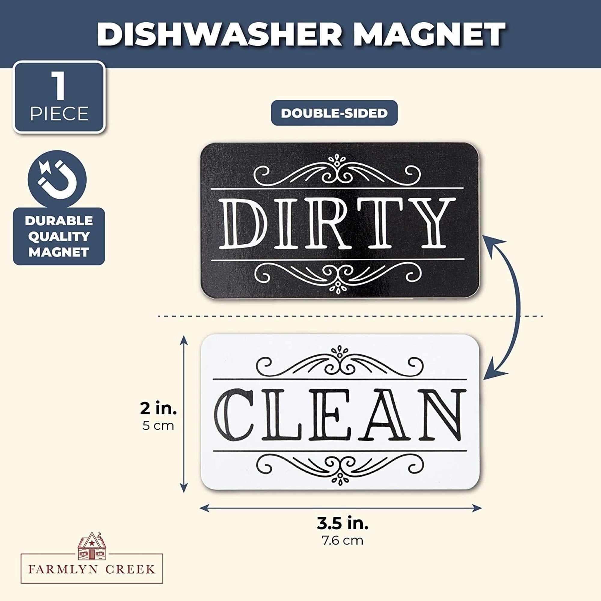 Dirty Clean Dishwasher Magnet (3.5 x 2 Inches)