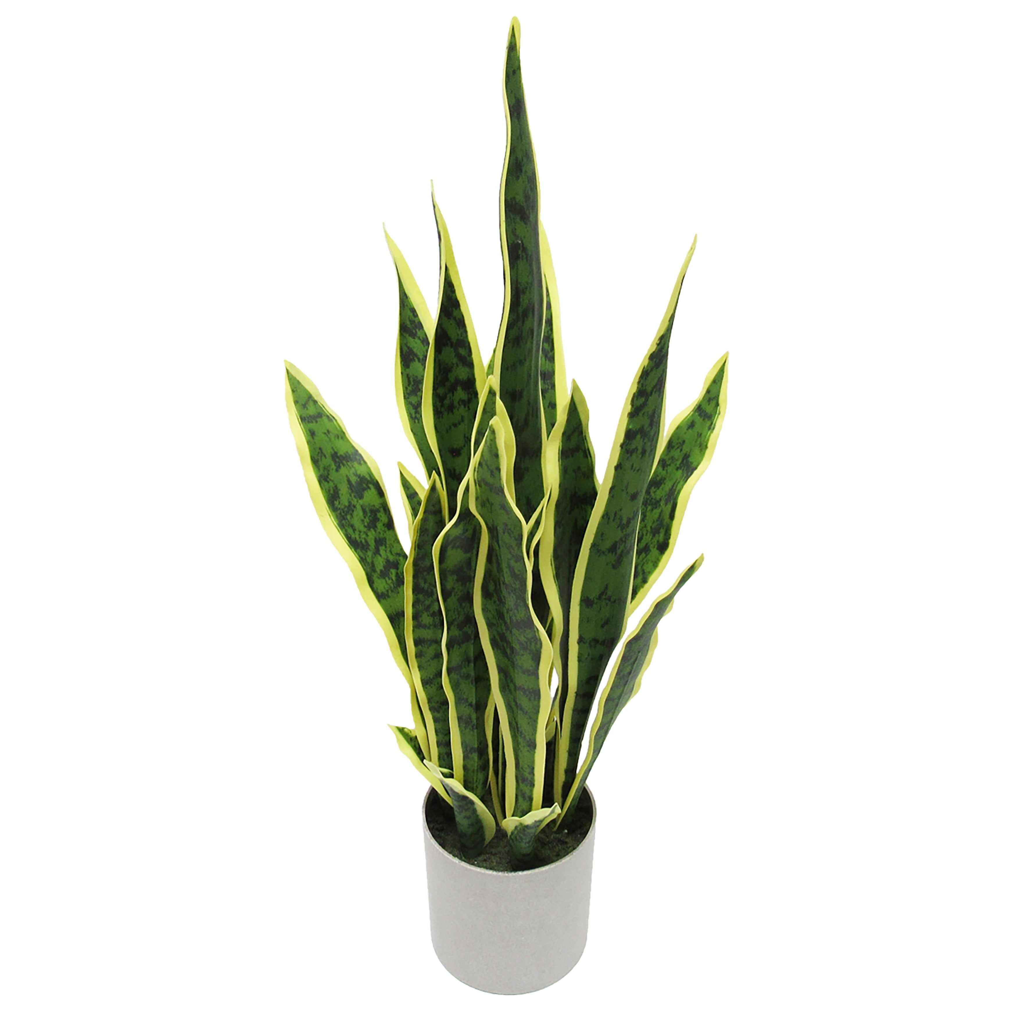 Artificial Sansevieria Snake Plant in Grey Pot