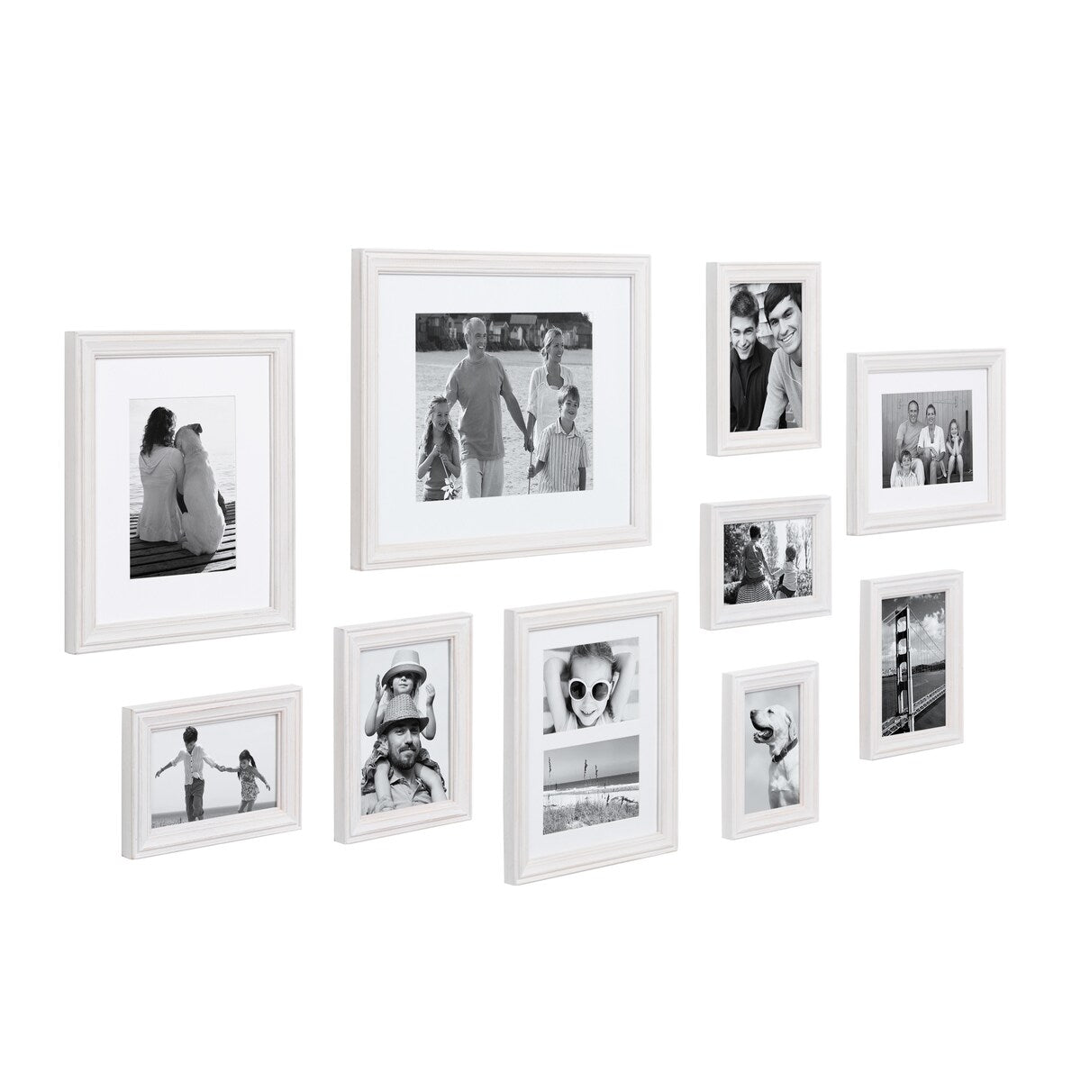 Kate and Laurel Bordeaux 10-piece Wood Gallery Wall Picture Frame Set