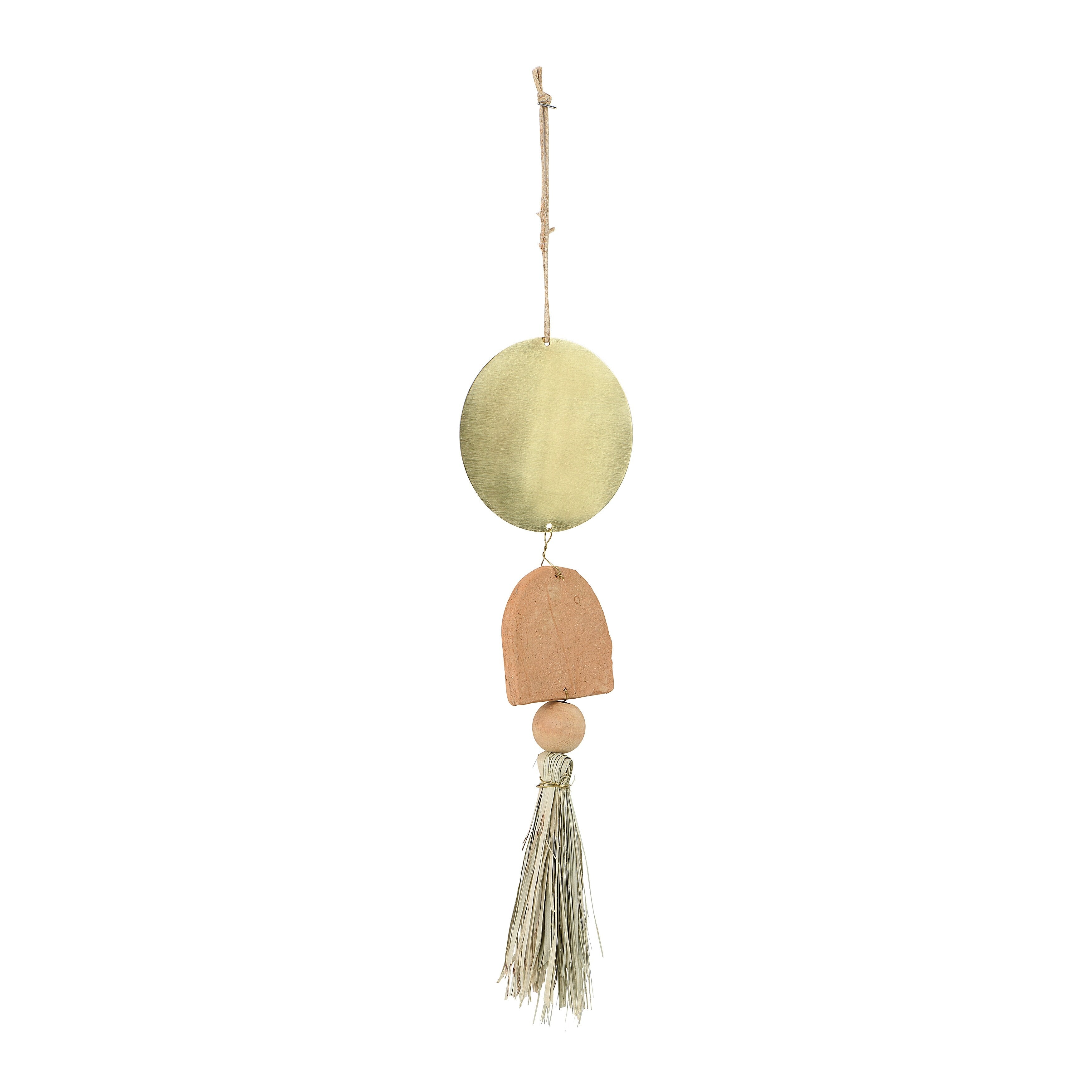 Metal & Terracotta Hanging Ornament