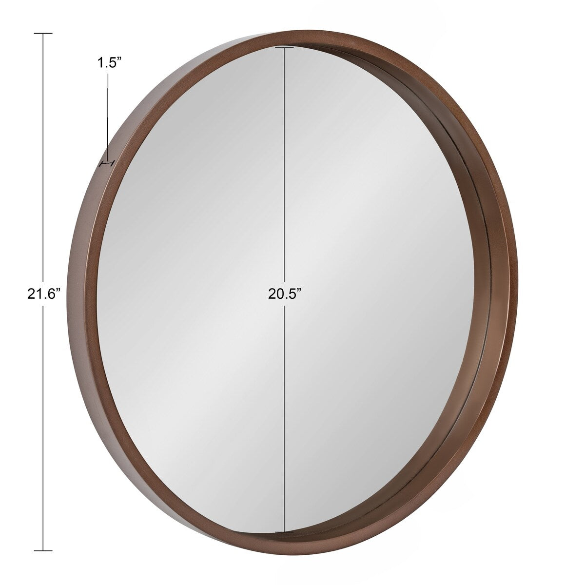 Kate and Laurel Travis Round Wood Accent Wall Mirror