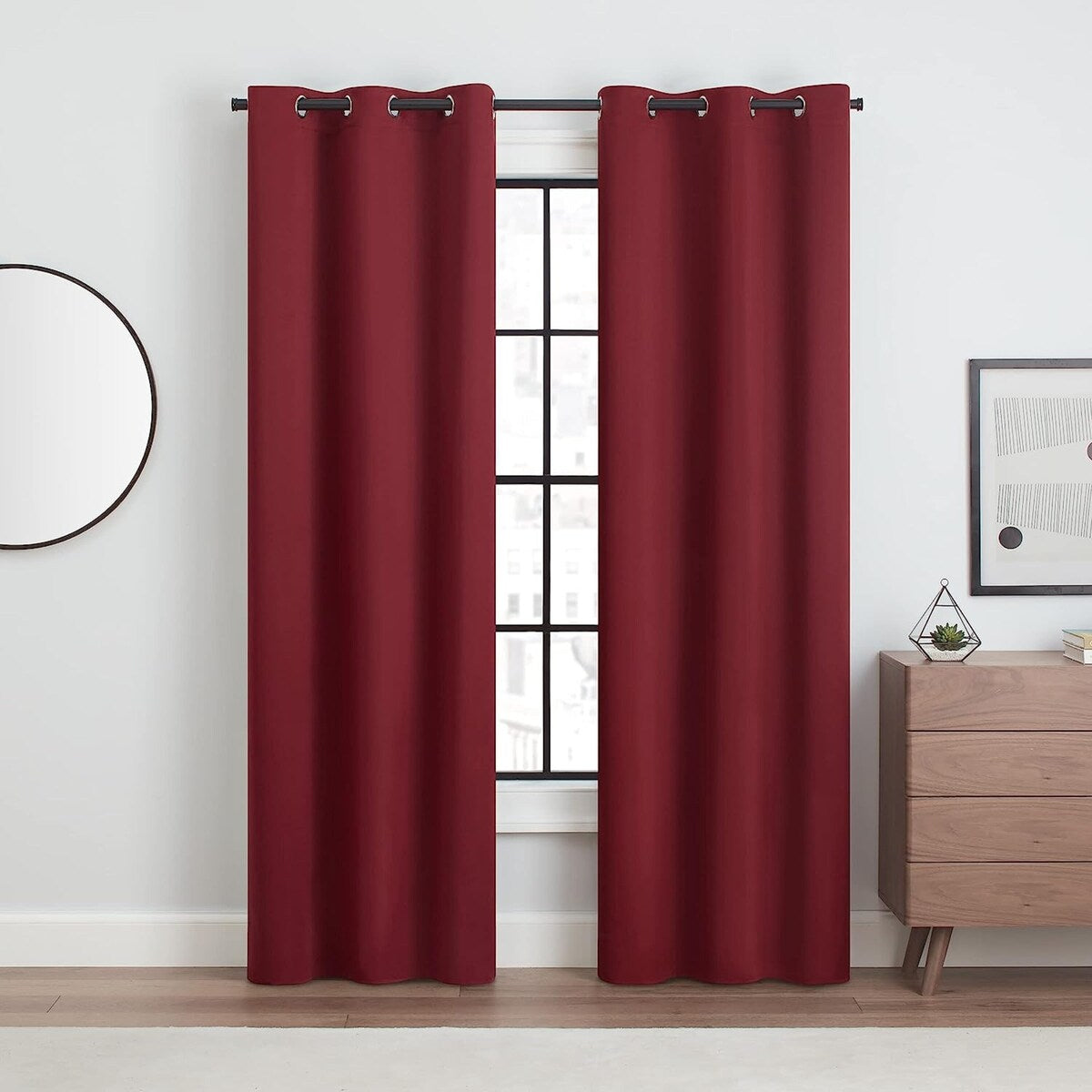 Eclipse Aldera Solid Tripleweave Thermal Blackout Grommet Curtains (2 Panels)