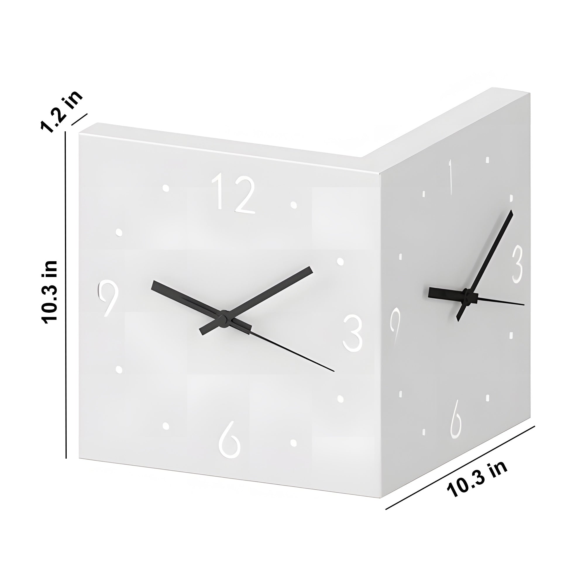 Backlit LED Wall Clock Corner Clock w/ Motion Sensor