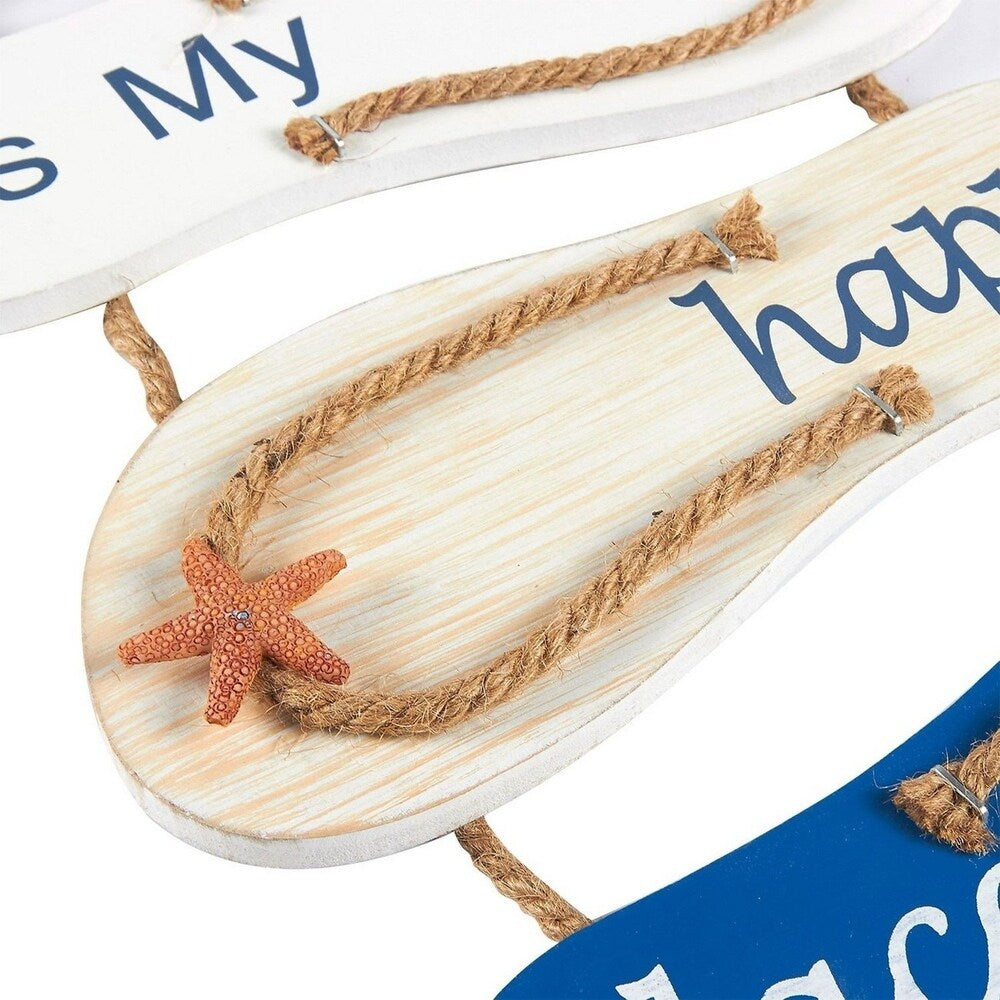 Flip Flop Wall Ornament Slippers Hanging Decoration with Beach Design Home Décor