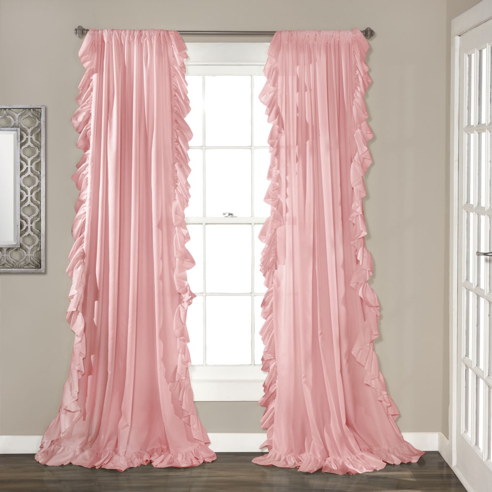 The Gray Barn Gila Ruffled Edge Curtain Panel Pair