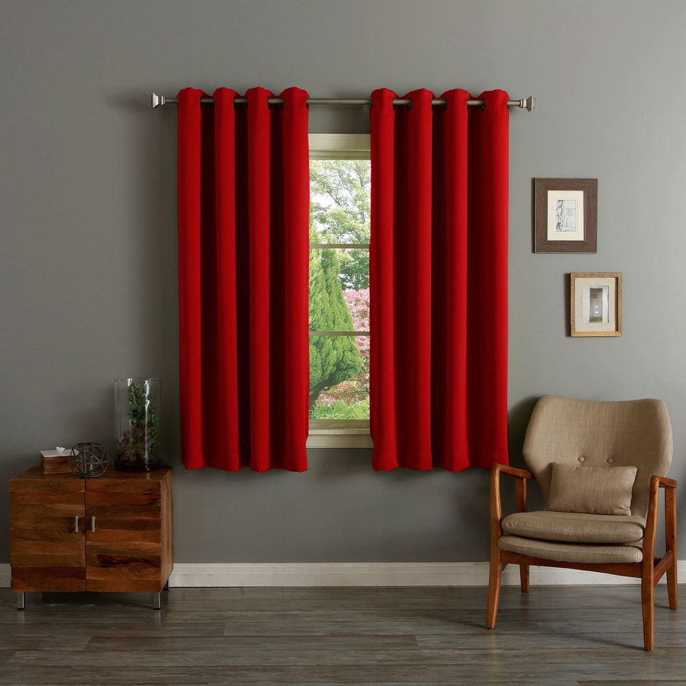 Aurora Home Grommet Top Insulated 64-inch Blackout Curtain Panel Pair - 52 x 64