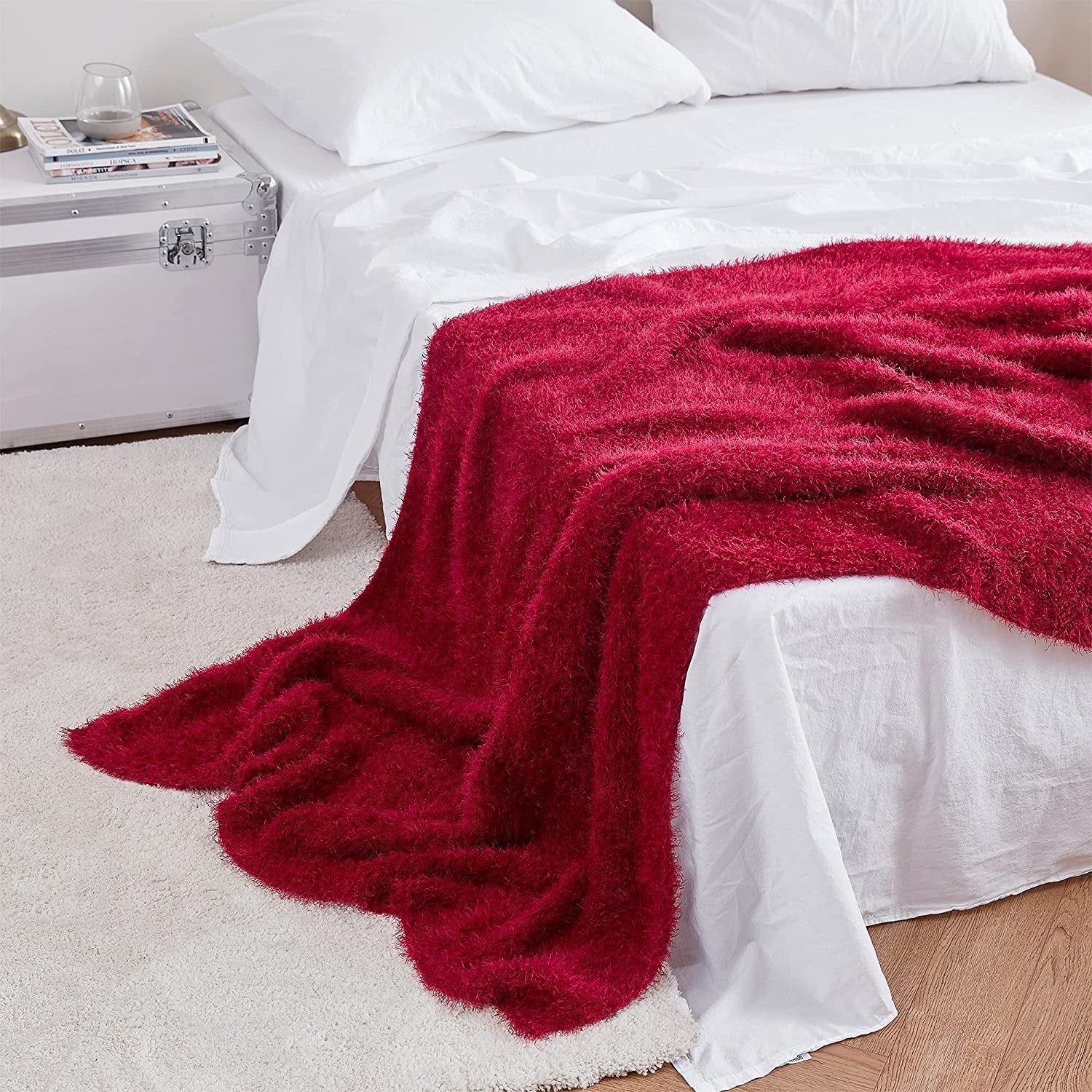 Cozy Potato Crazy Messy Plush Throw Blanket