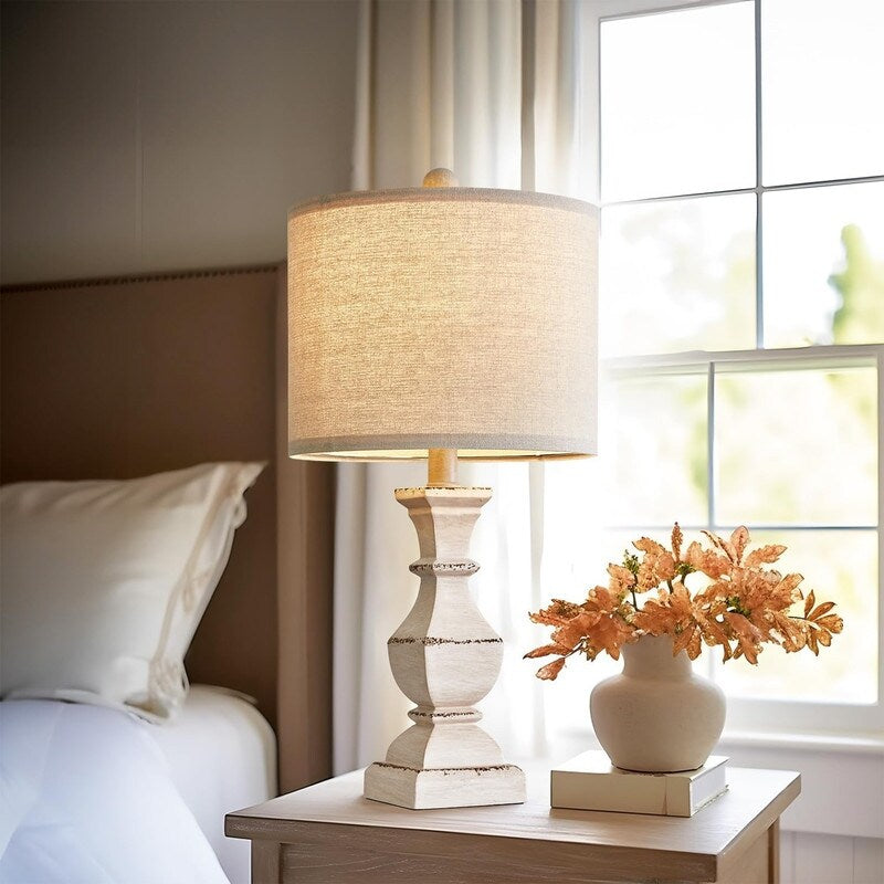 20.5'' Bedroom Nightstand Table Lamp Vintage Bedroom Lamps