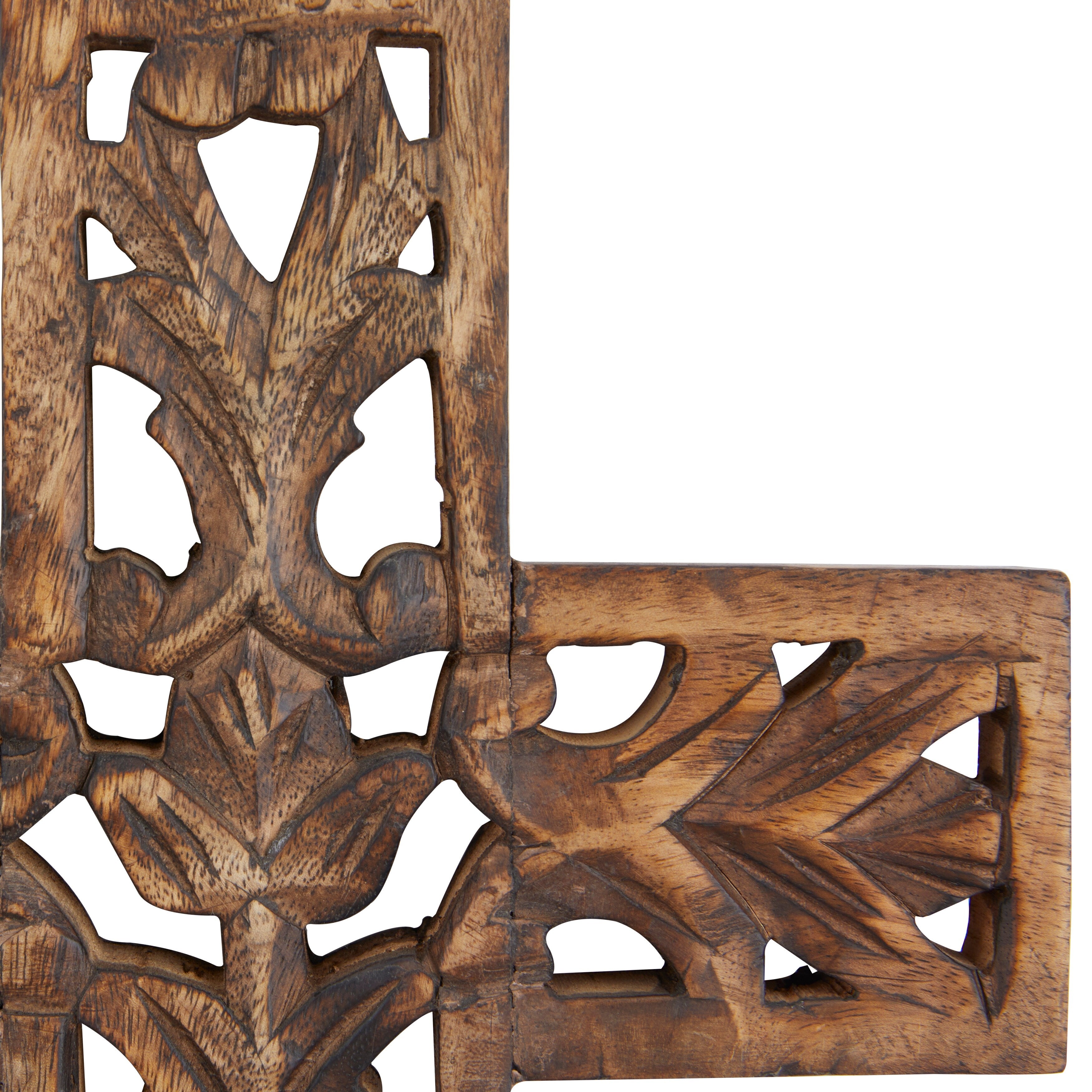 Brown Wood Traditional Wall Decor Cross 12 x 9 x 1