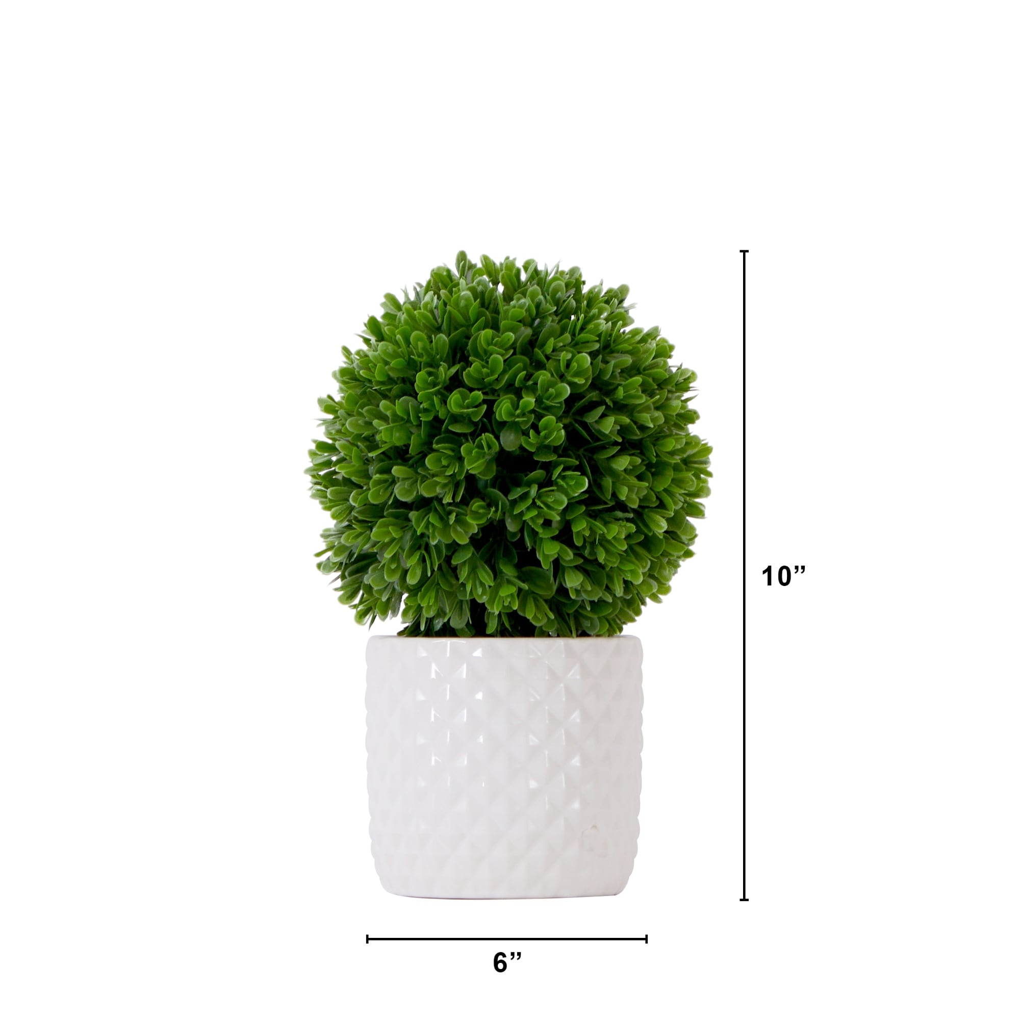 10 Artificial Boxwood Topiary Plant with Decorative Planter