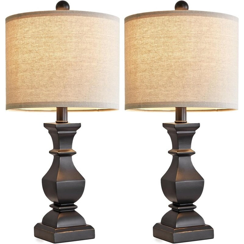 20.5'' Bedroom Nightstand Table Lamp Vintage Bedroom Lamps