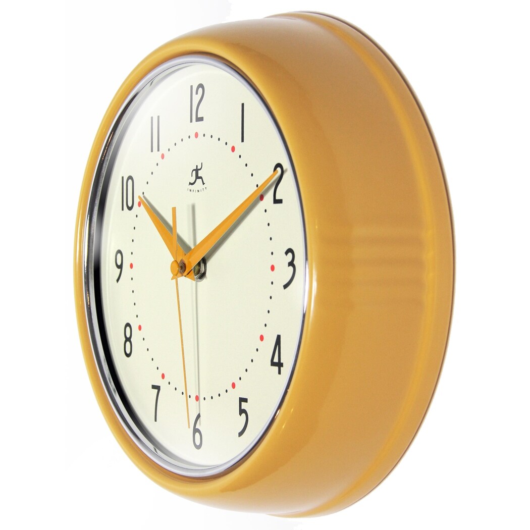 Round Retro Kitchen Wall Clock by Infinity Instruments