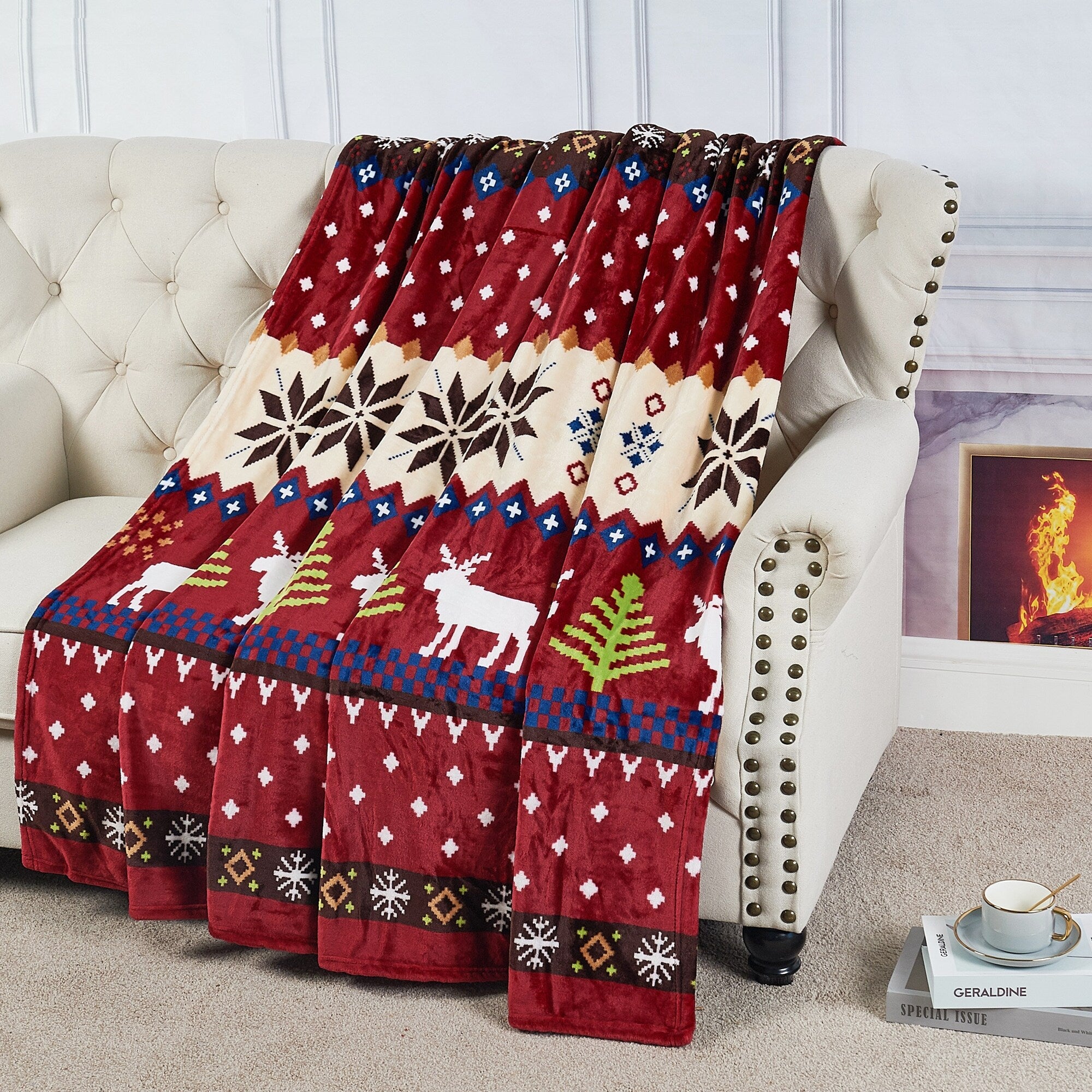 Serenta Printed Christmas Flannel Fleece Blanket