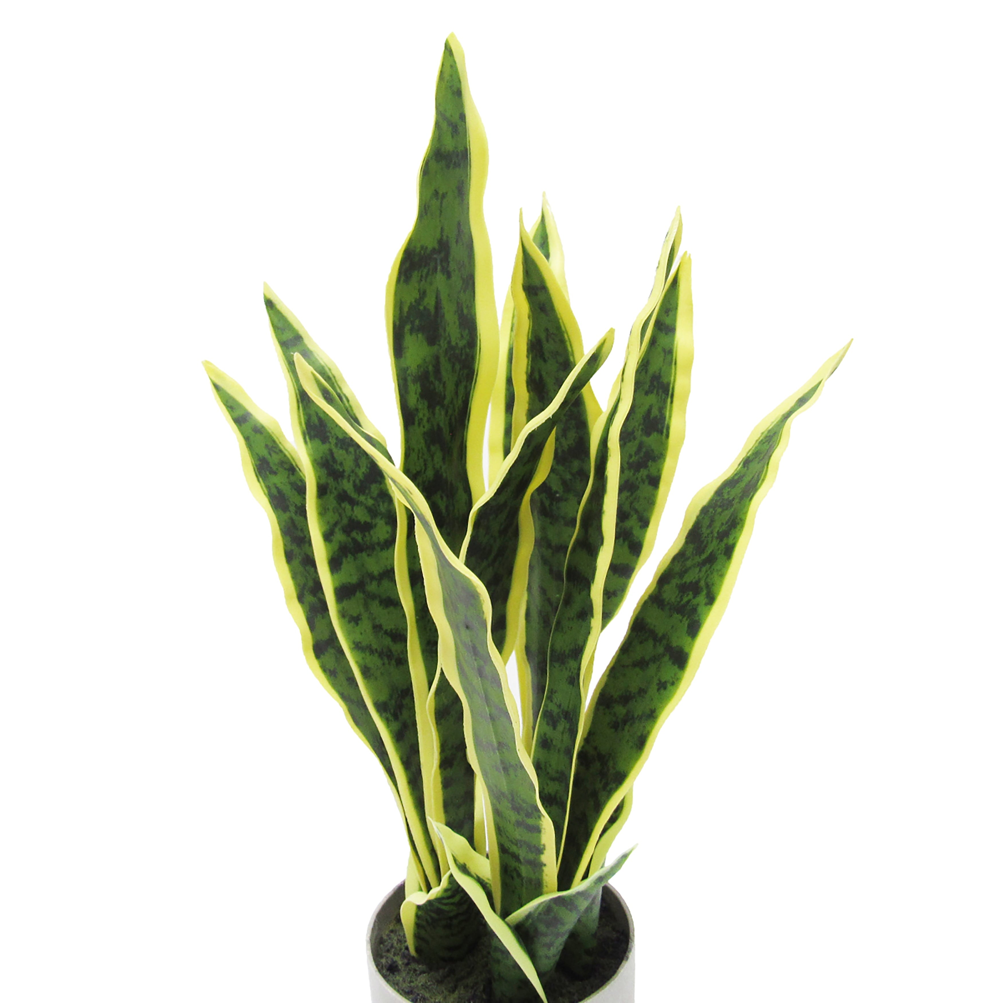 Artificial Sansevieria Snake Plant in Grey Pot