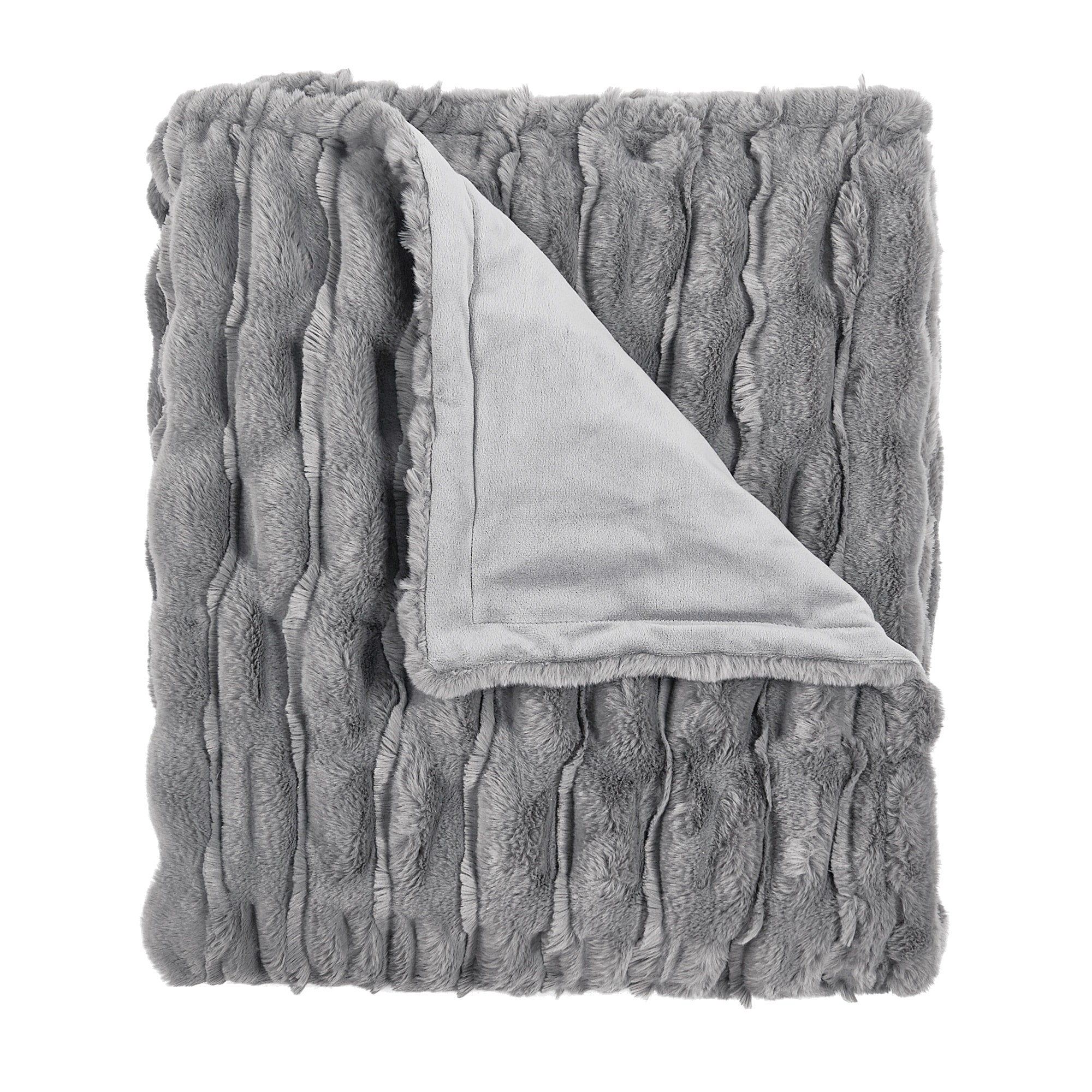 Home Soft Things Stretchy Solid Color FauxFur Throw Cozy Soft Blanket