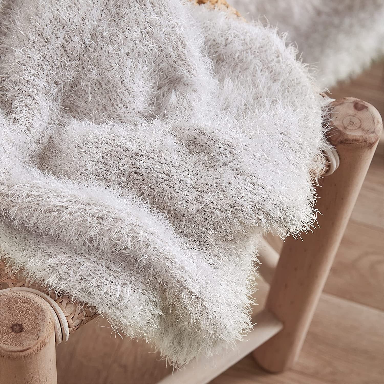 Cozy Potato Crazy Messy Plush Throw Blanket