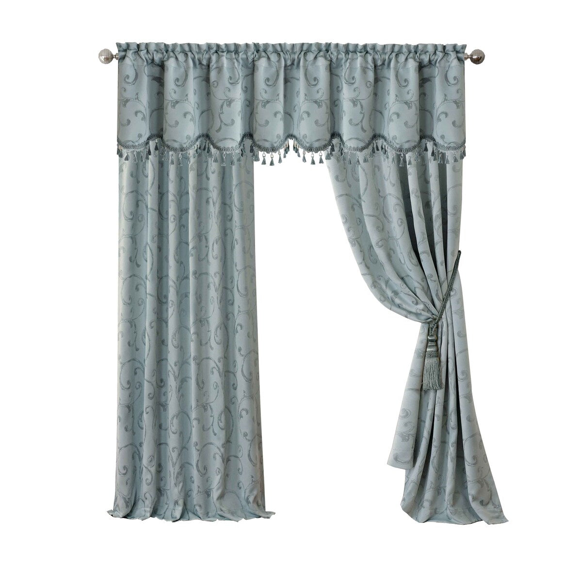 Elrene Mia Jacquard Blackout Curtain Panel