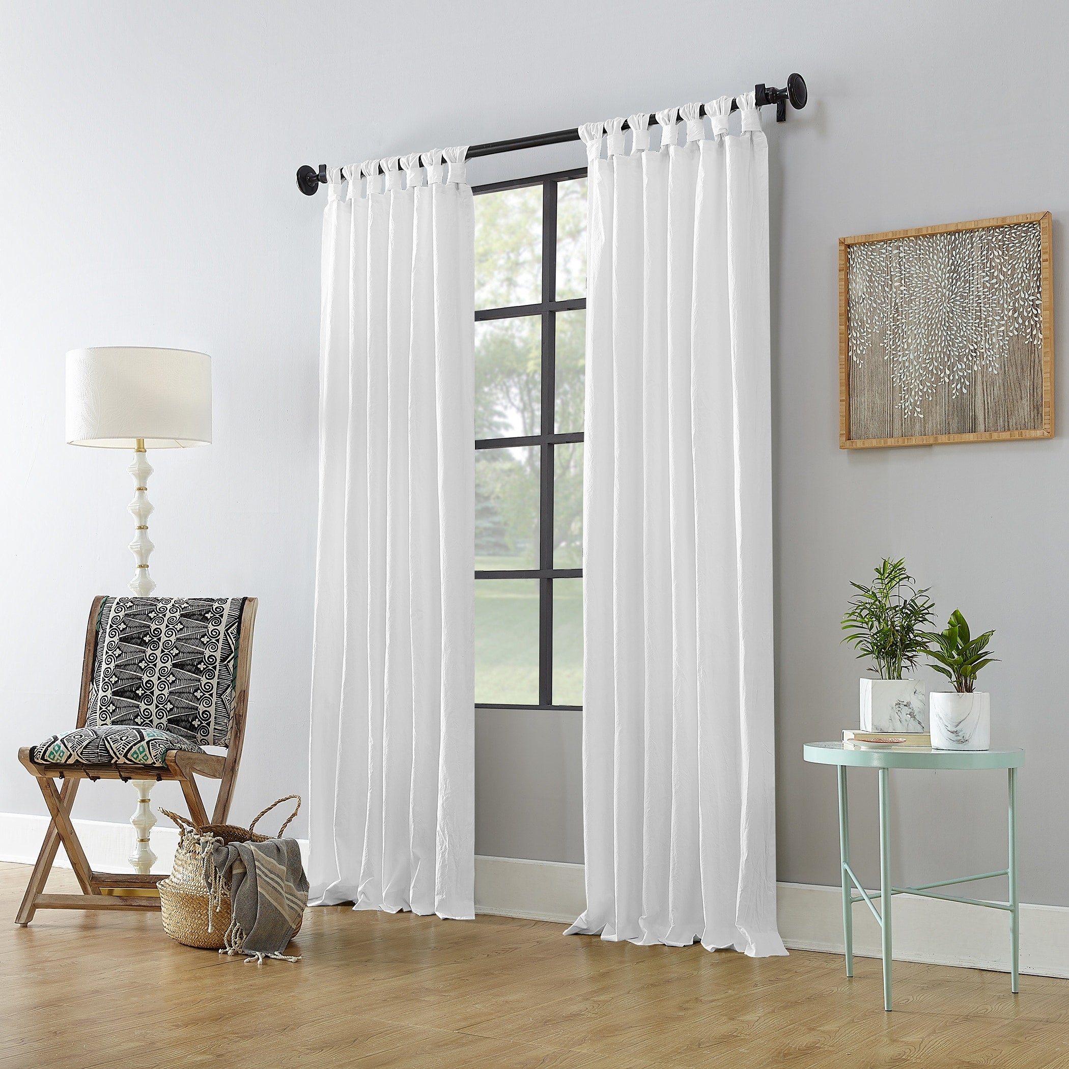 Archaeo Washed Cotton Twist Tab Curtain, Single Panel