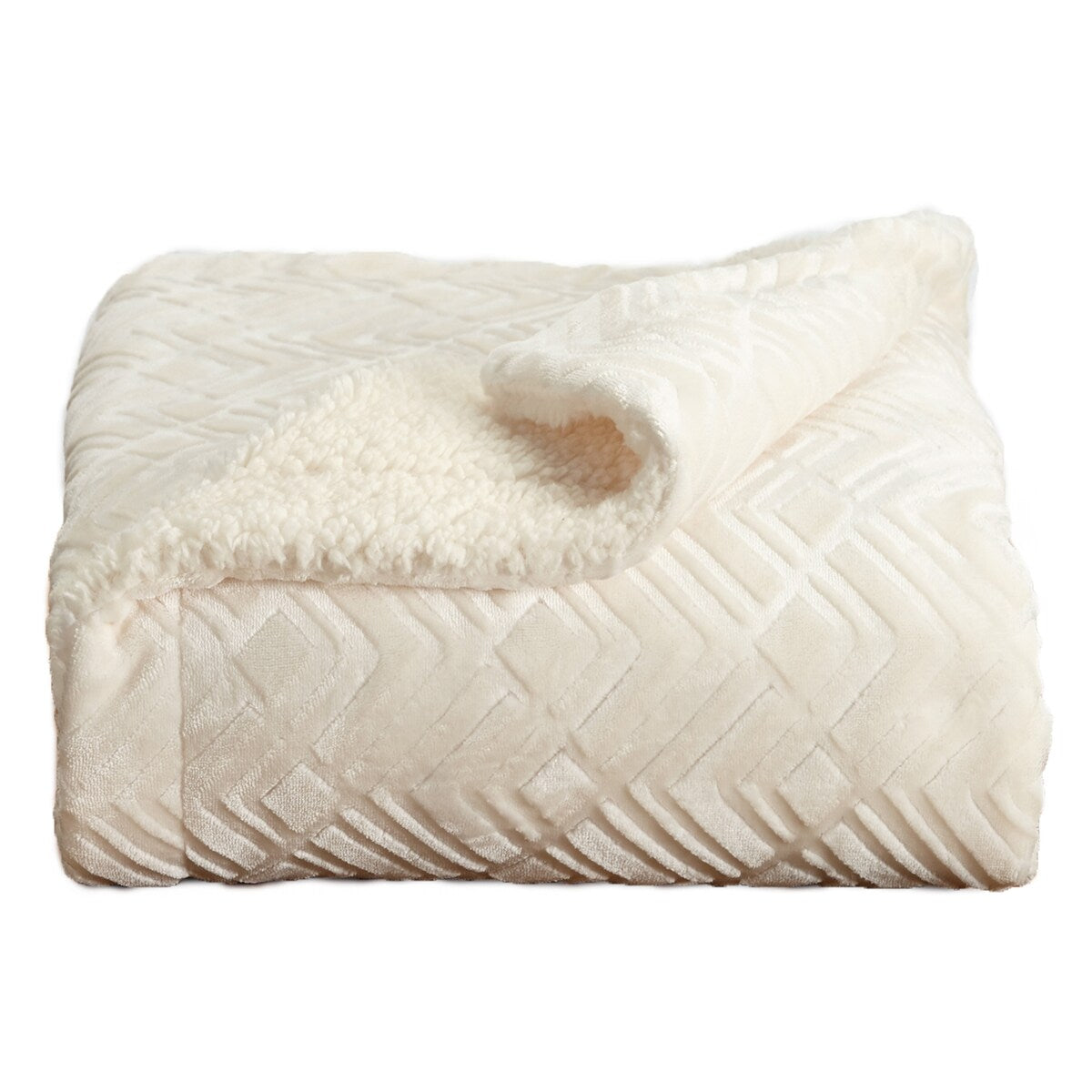 Luxurious Velvet Plush Fleece Reversible Sherpa Bed Blanket