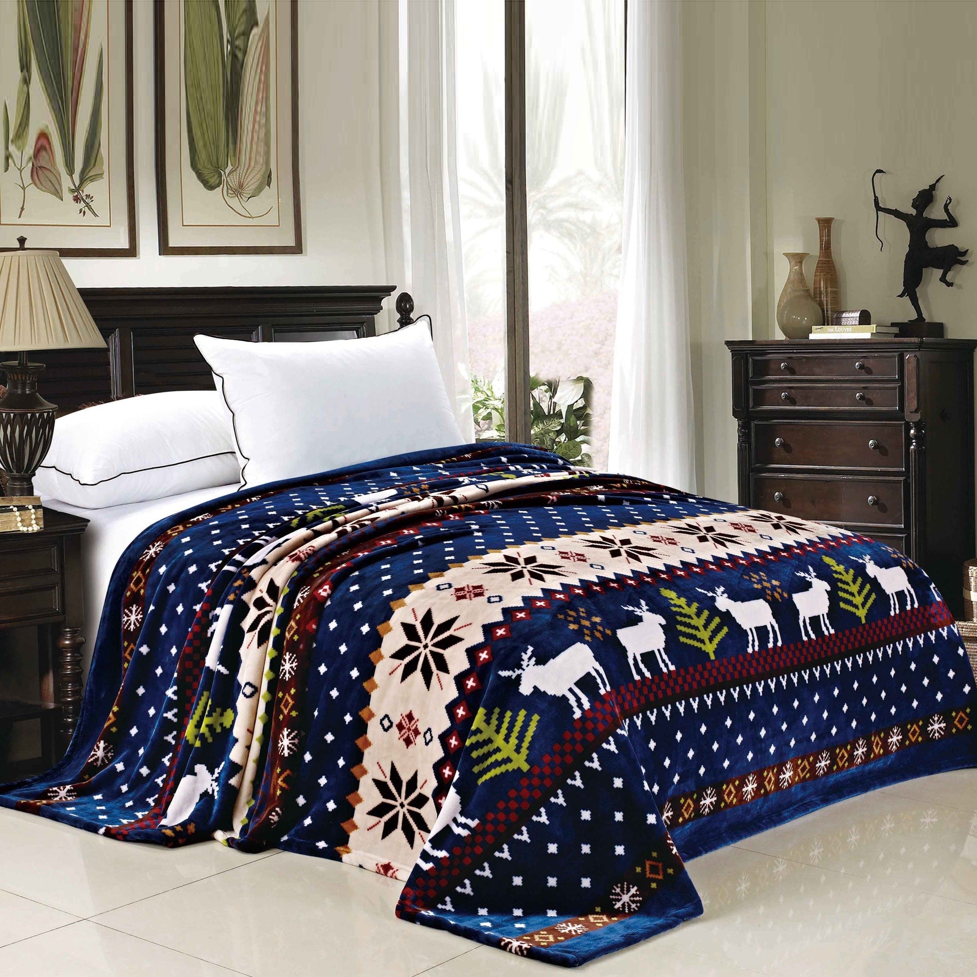 Serenta Printed Christmas Flannel Fleece Blanket