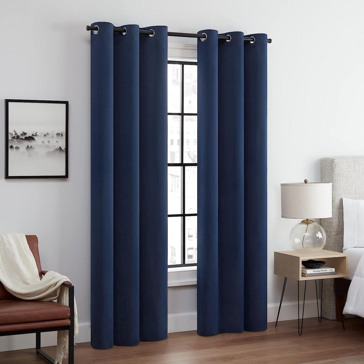 Eclipse Aldera Solid Tripleweave Thermal Blackout Grommet Curtains (2 Panels)