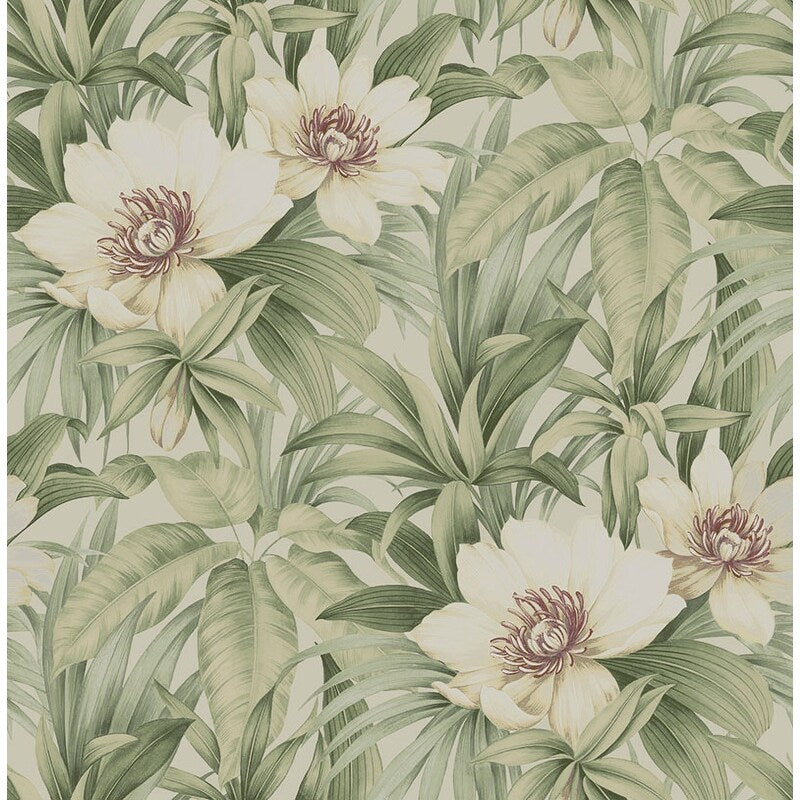 Seabrook Designs Rawlings Floral Unpasted Wallpaper