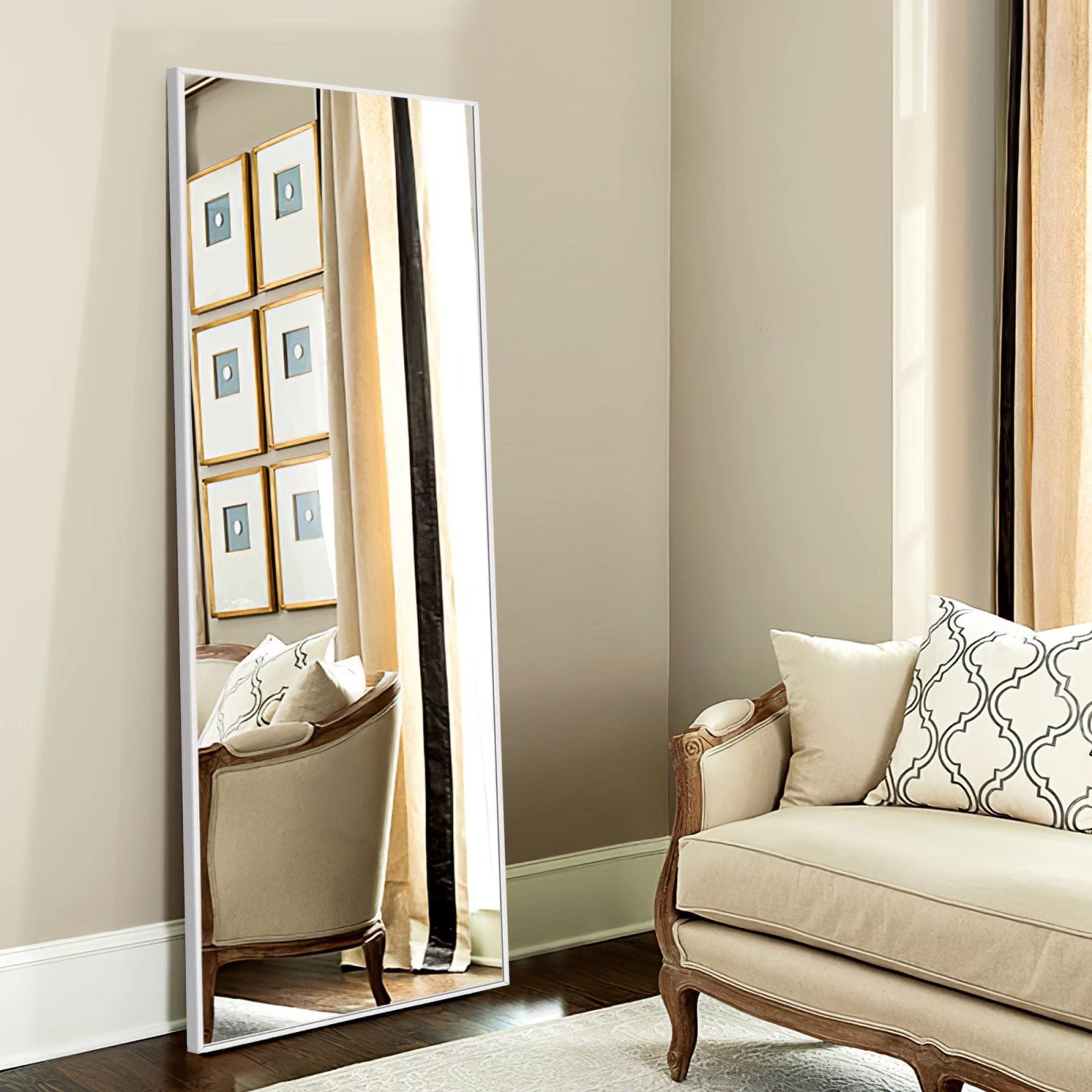 Aluminum Alloy Full Length Floor Mirror