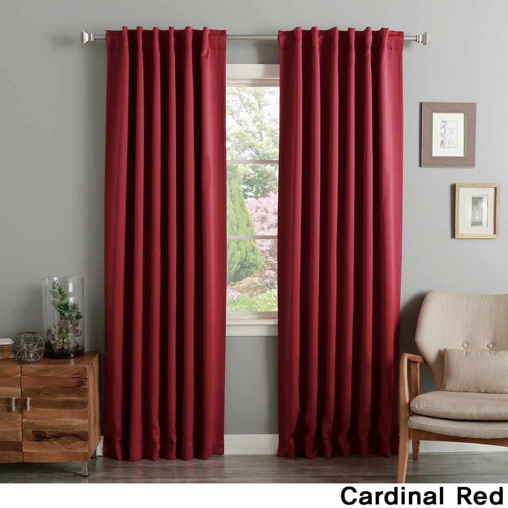 Aurora Home Solid Thermal Insulated 108-inch Blackout Curtain Panel Pair - 52 X 108 - 52 X 108